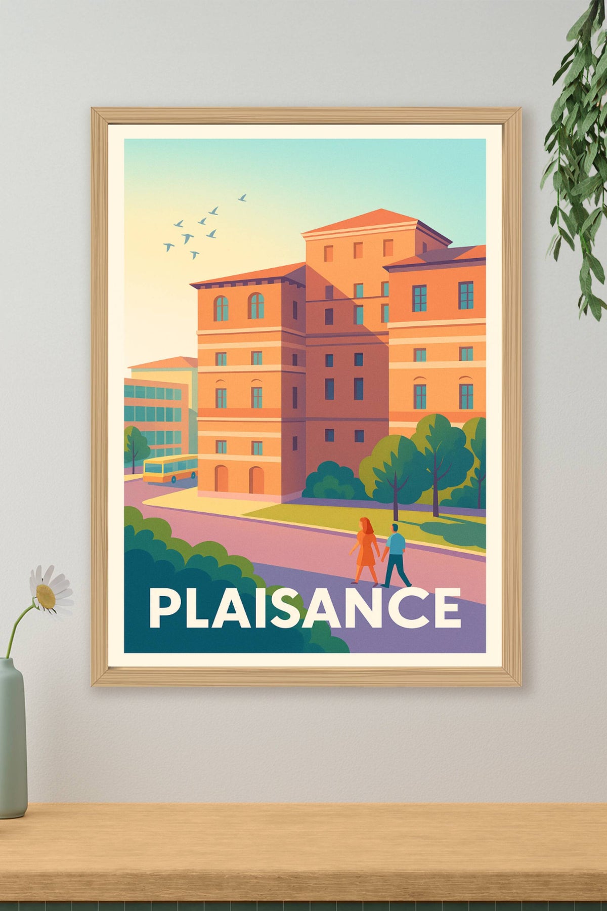 Affiche Plaisance — Une promenade en toute sérénité · poster d'art de Plaisance