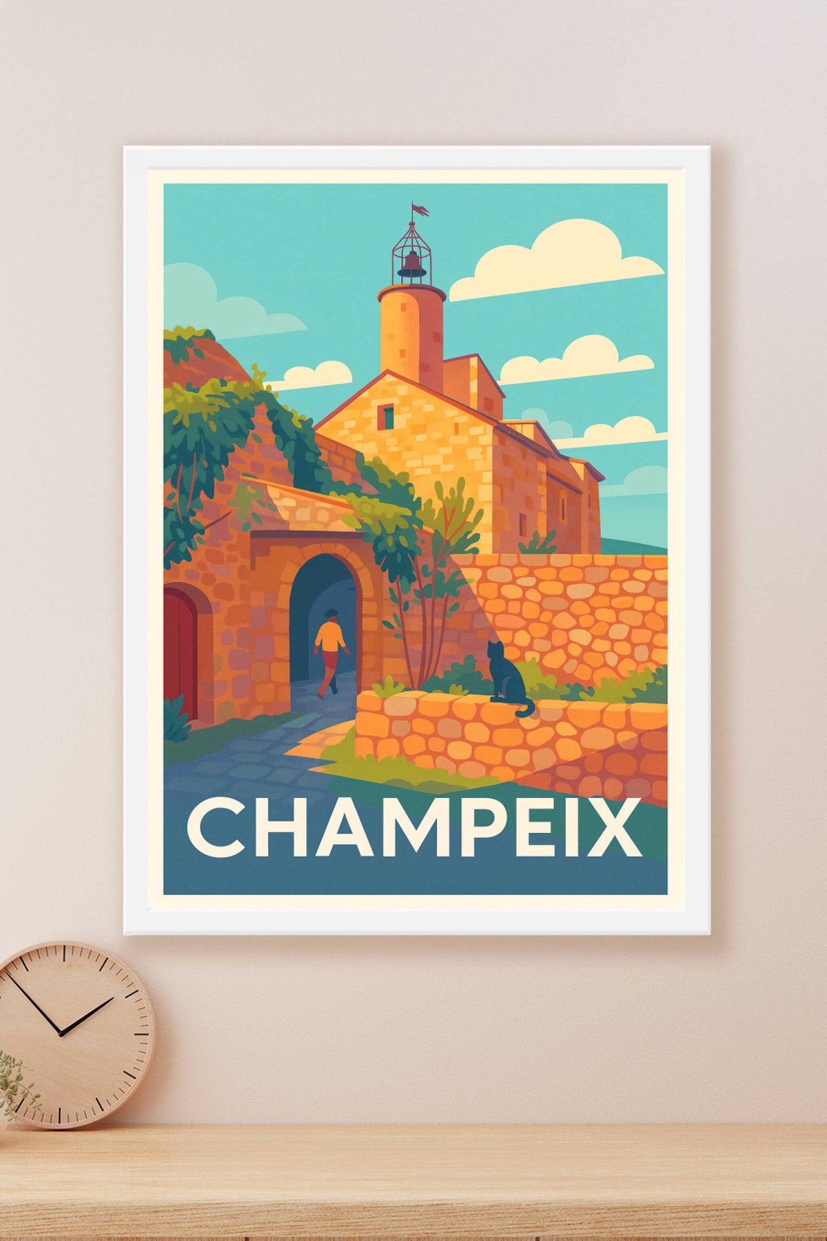 Affiche Champeix — Charme médiéval et douceur de vivre · poster d'art de Champeix