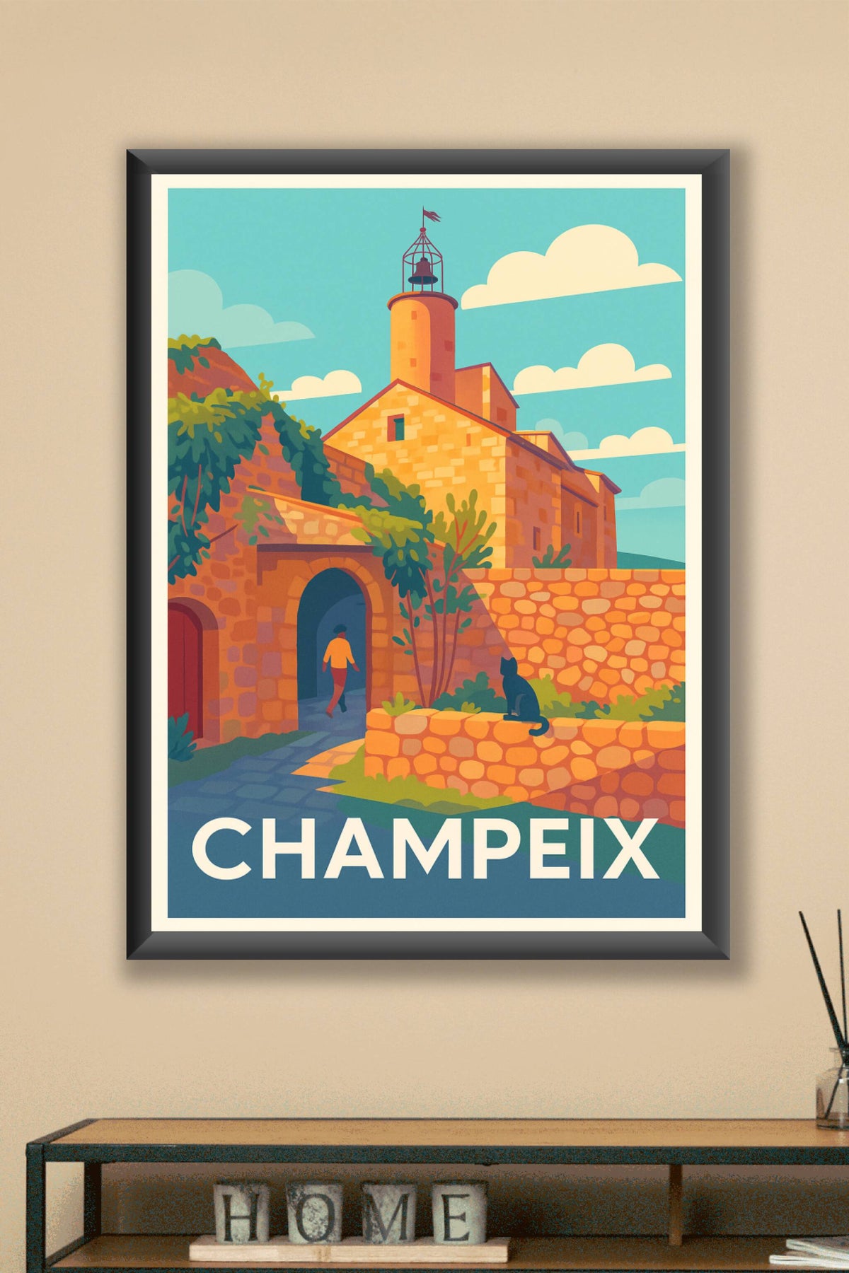 Affiche Champeix — Charme médiéval et douceur de vivre · poster d'art de Champeix