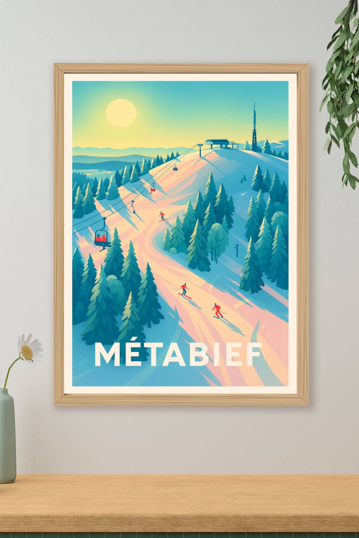 Affiche Métabief — Élégance et Glisse en Montagne · poster d'art de Métabief