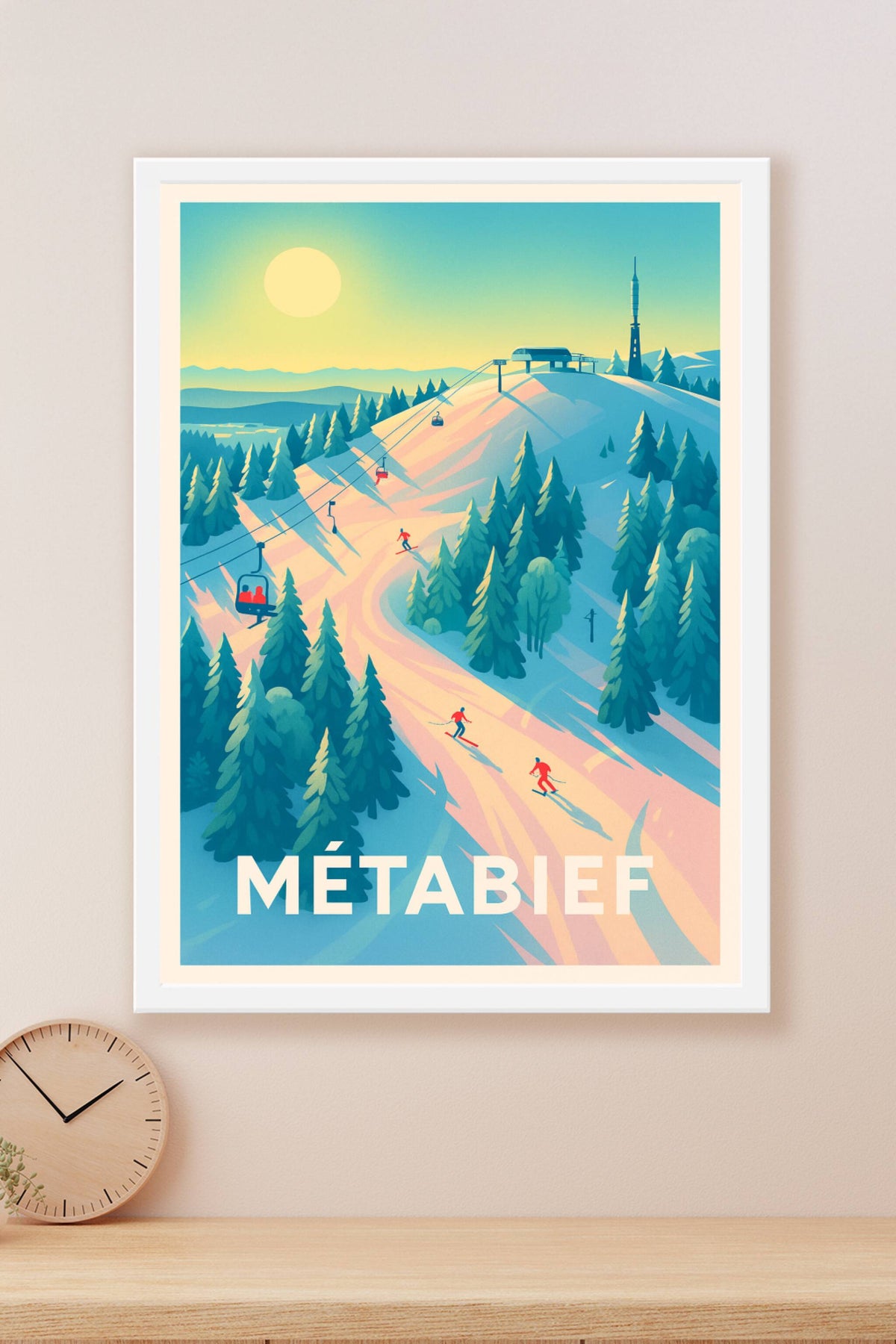 Affiche Métabief — Élégance et Glisse en Montagne · poster d'art de Métabief