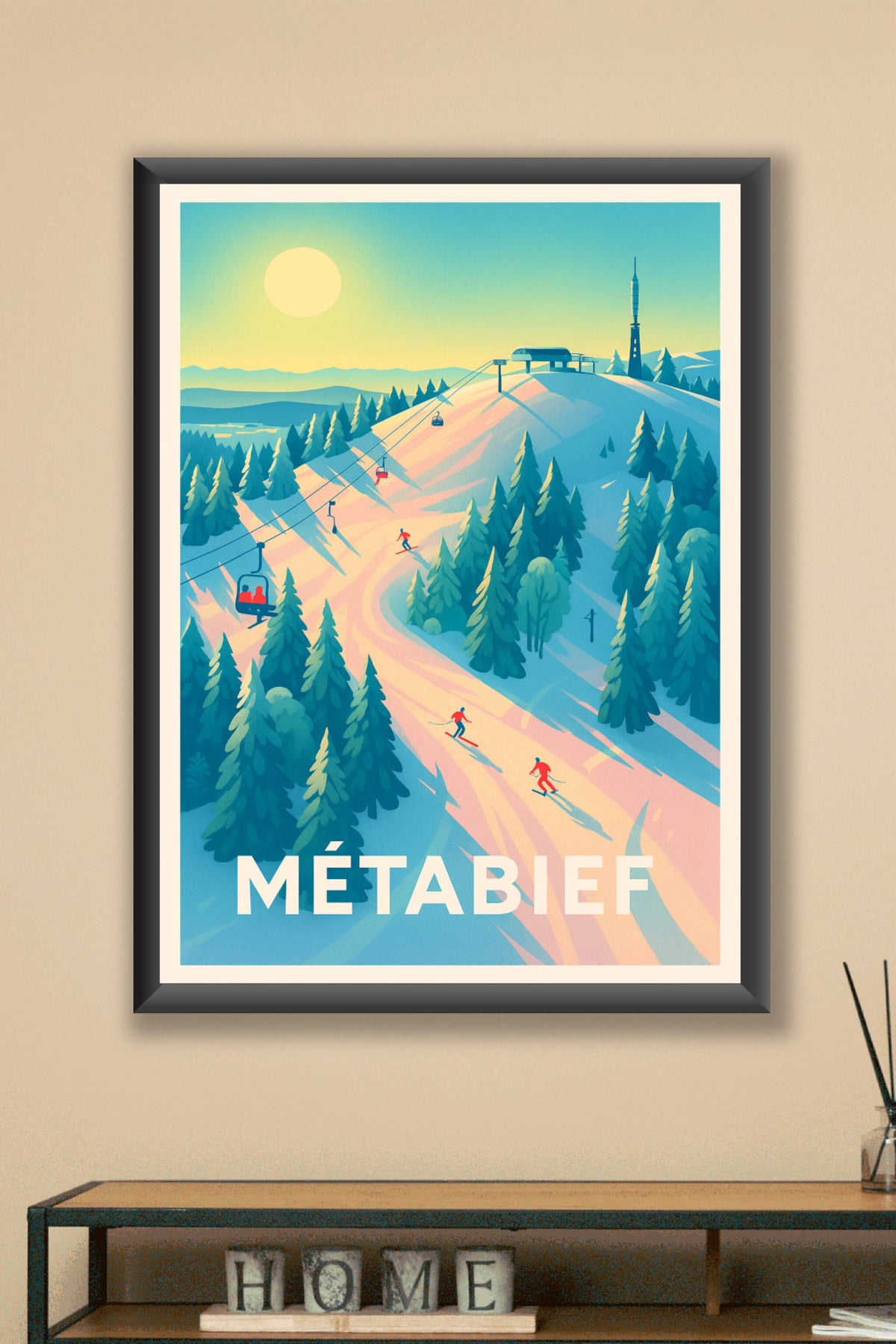 Affiche Métabief — Élégance et Glisse en Montagne · poster d'art de Métabief