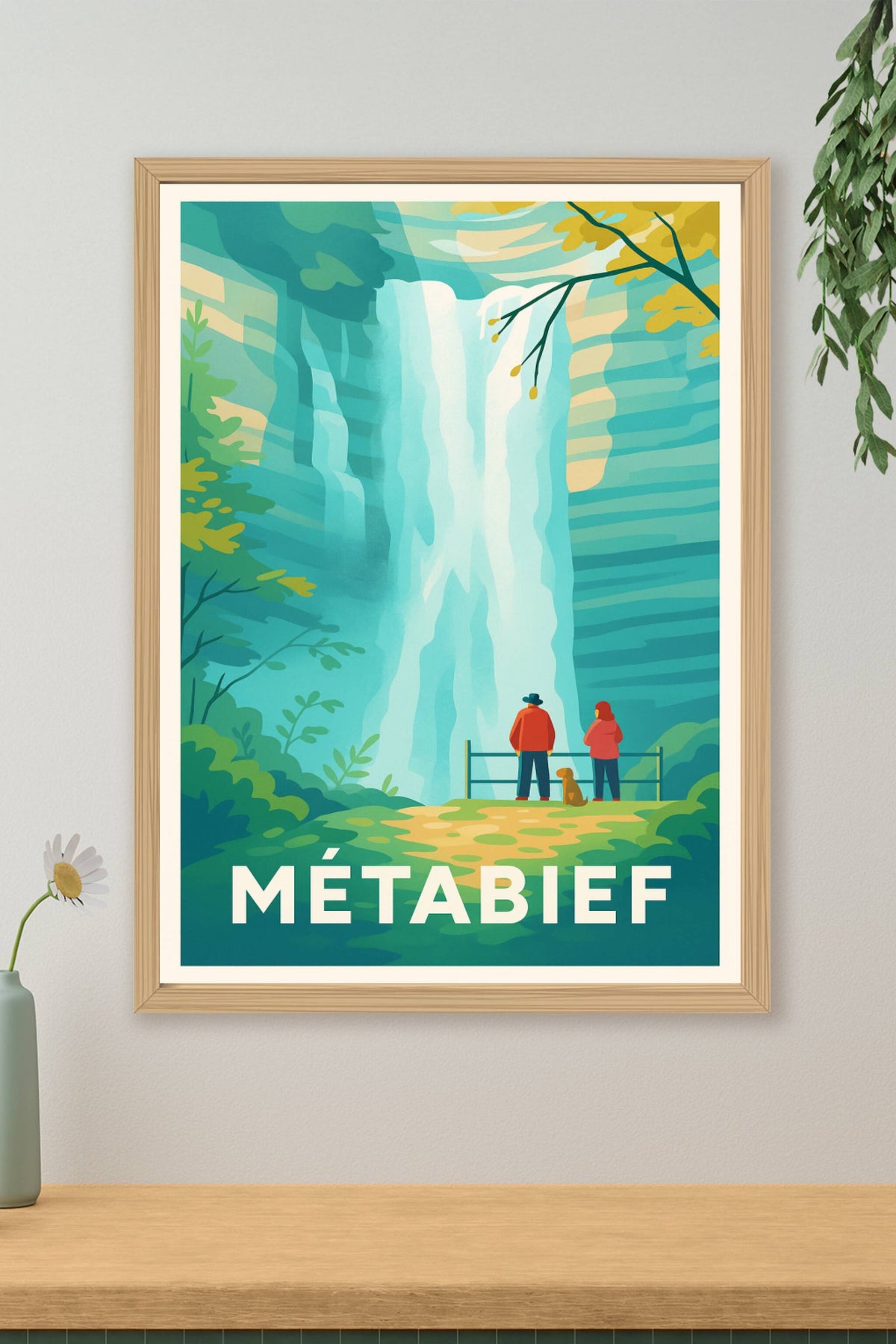 Affiche Métabief — La majesté des cascades naturelles · poster d'art de Métabief