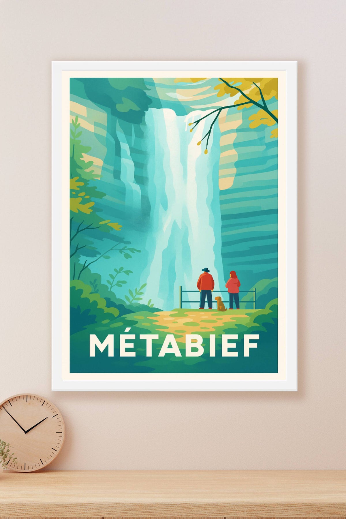 Affiche Métabief — La majesté des cascades naturelles · poster d'art de Métabief