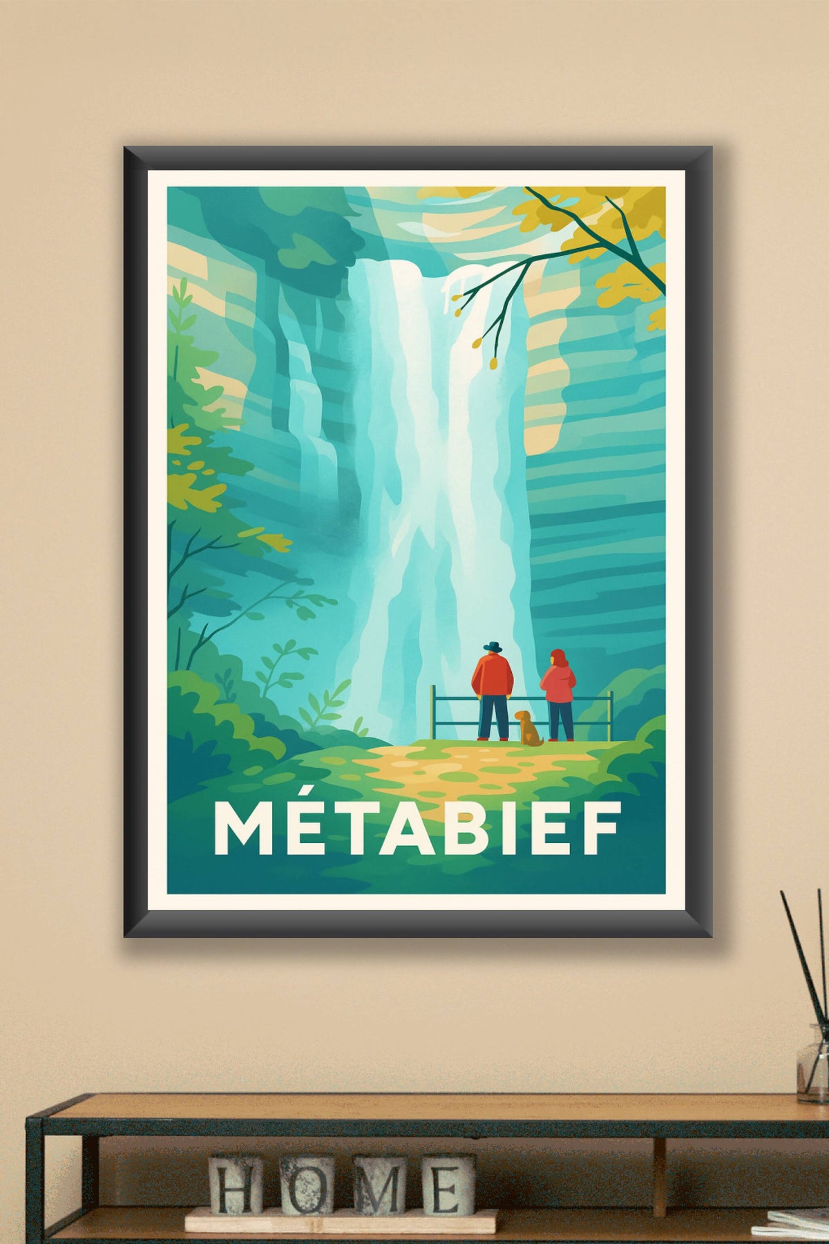 Affiche Métabief — La majesté des cascades naturelles · poster d'art de Métabief