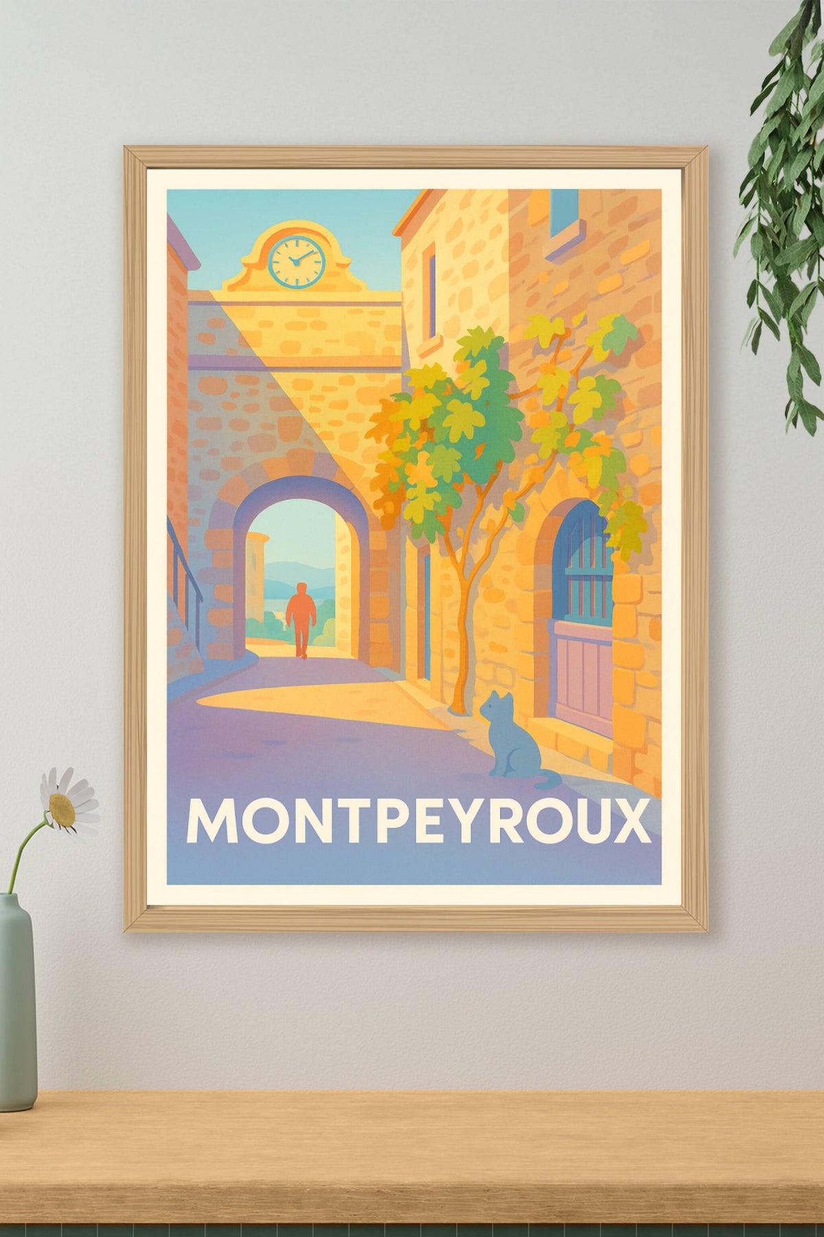 Affiche Montpeyroux — Charme intemporel au cœur du village · poster d'art de Montpeyroux