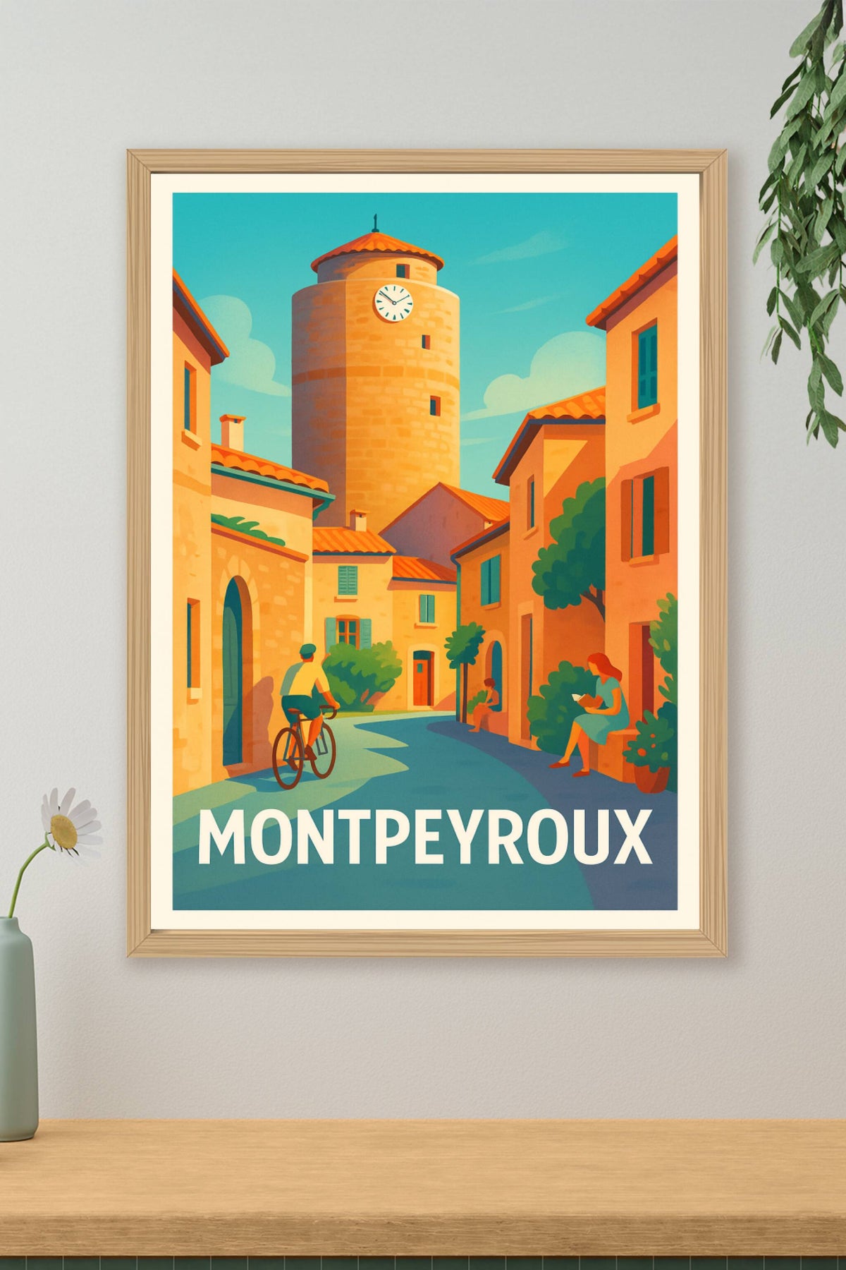 Affiche Montpeyroux — Charme Provençal Intemporel · poster d'art de Montpeyroux
