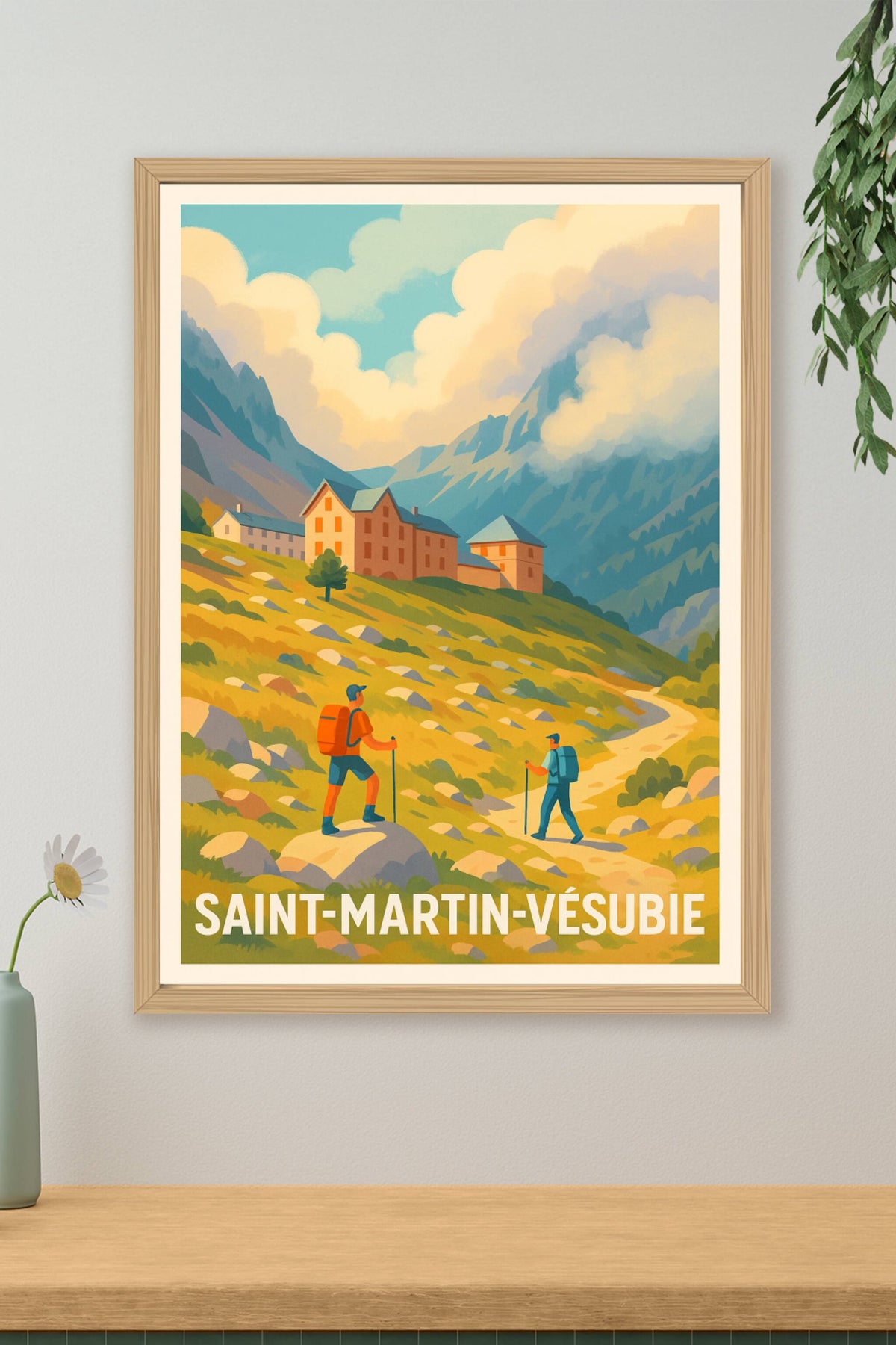 Affiche Saint-Martin-Vésubie — L'appel des montagnes alpines · poster d'art de Saint-Martin-Vésubie