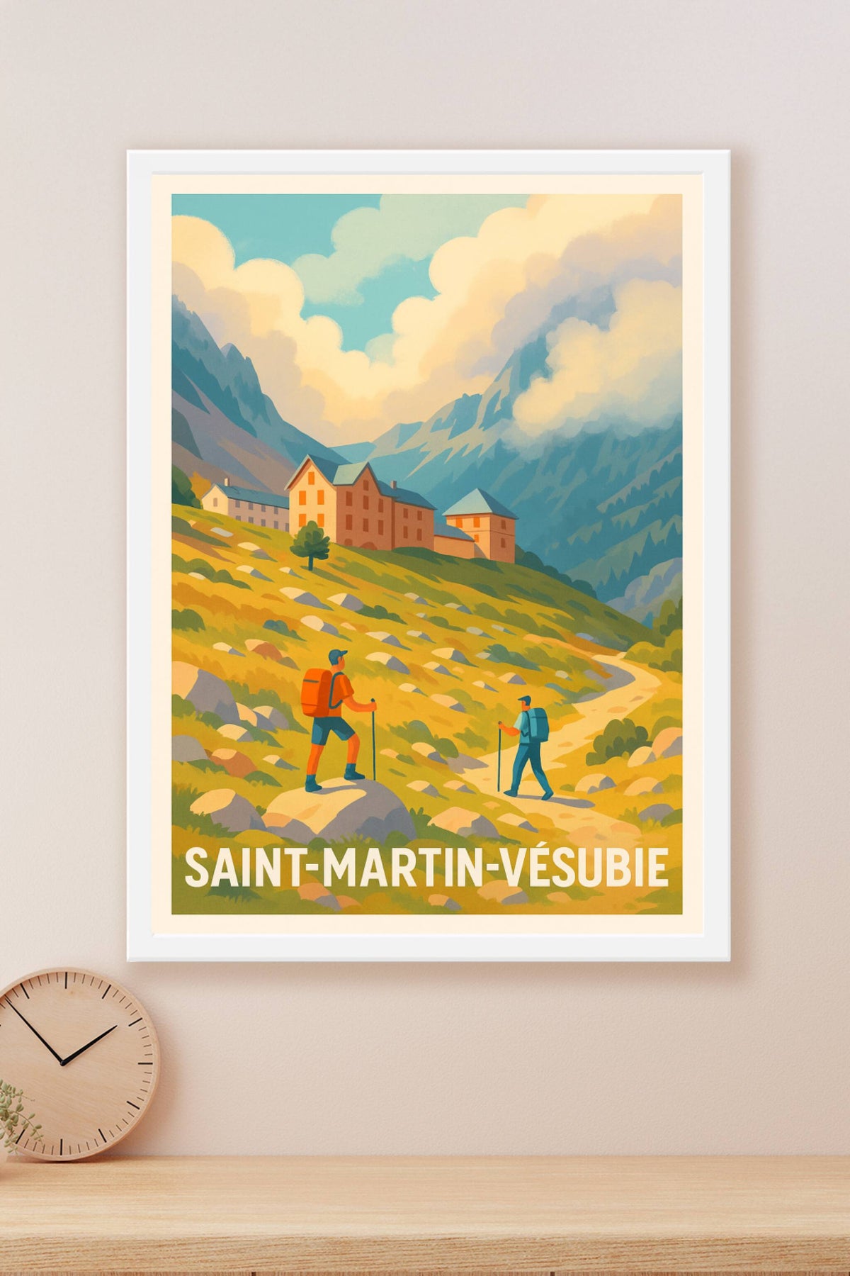 Affiche Saint-Martin-Vésubie — L'appel des montagnes alpines · poster d'art de Saint-Martin-Vésubie
