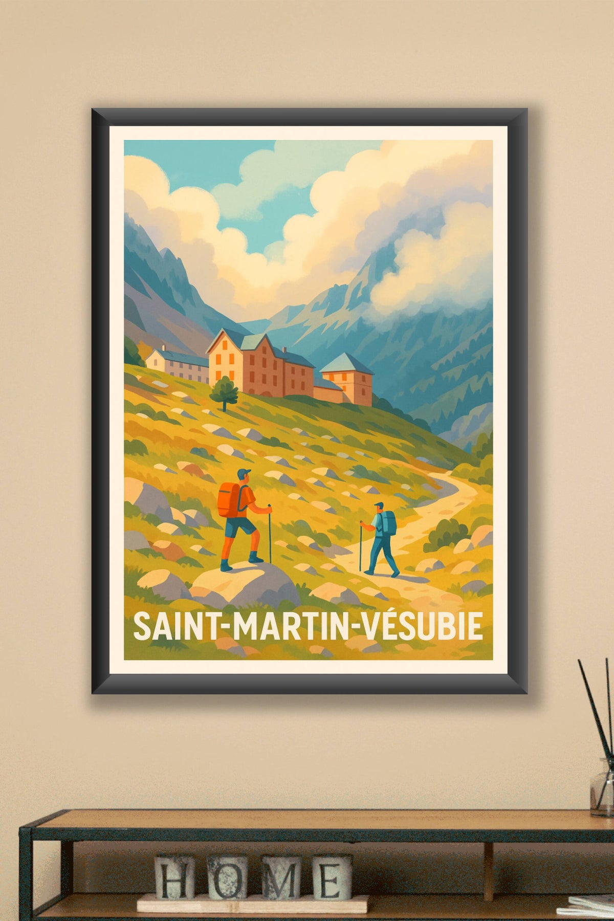 Affiche Saint-Martin-Vésubie — L'appel des montagnes alpines · poster d'art de Saint-Martin-Vésubie