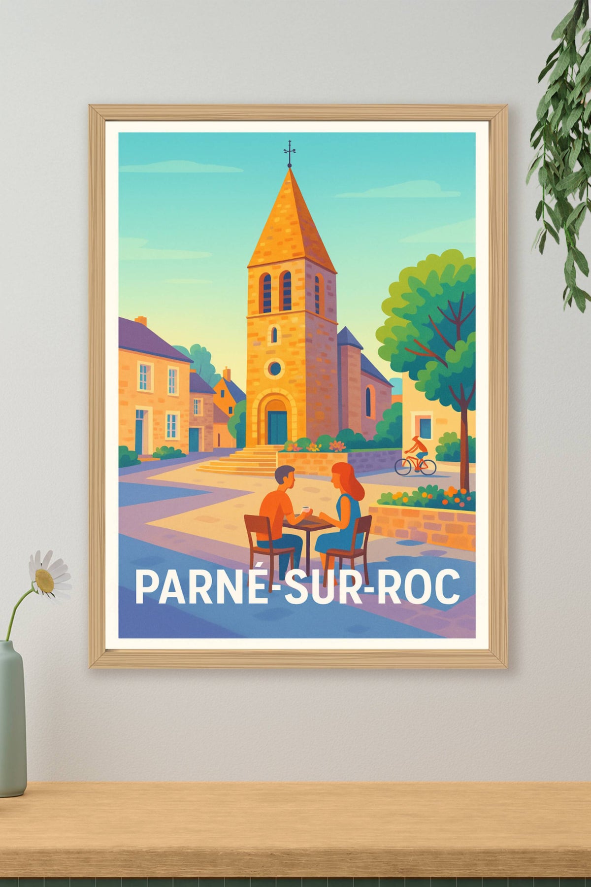 Affiche Parné-sur-Roc — Charme et douceur de vie en plein cœur du village · poster d'art de Parné-sur-Roc