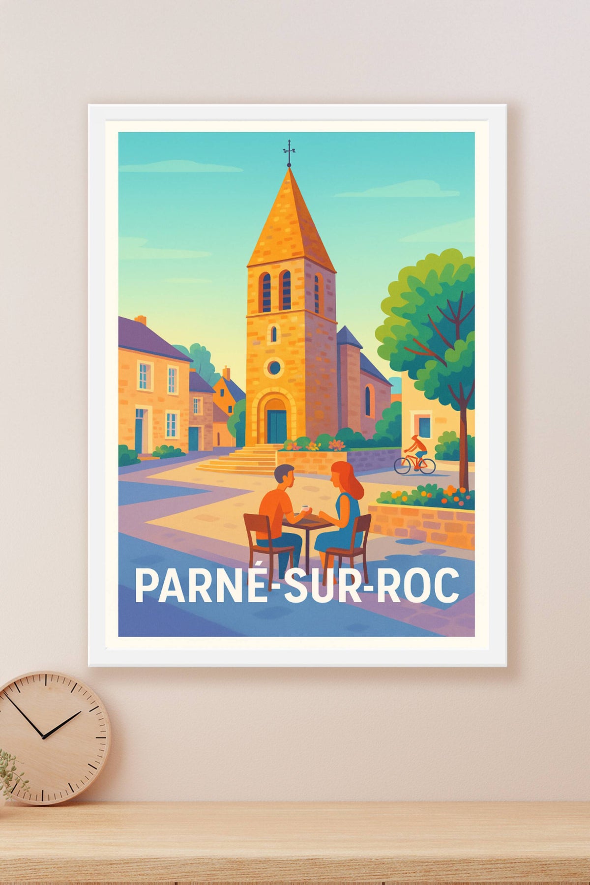 Affiche Parné-sur-Roc — Charme et douceur de vie en plein cœur du village · poster d'art de Parné-sur-Roc