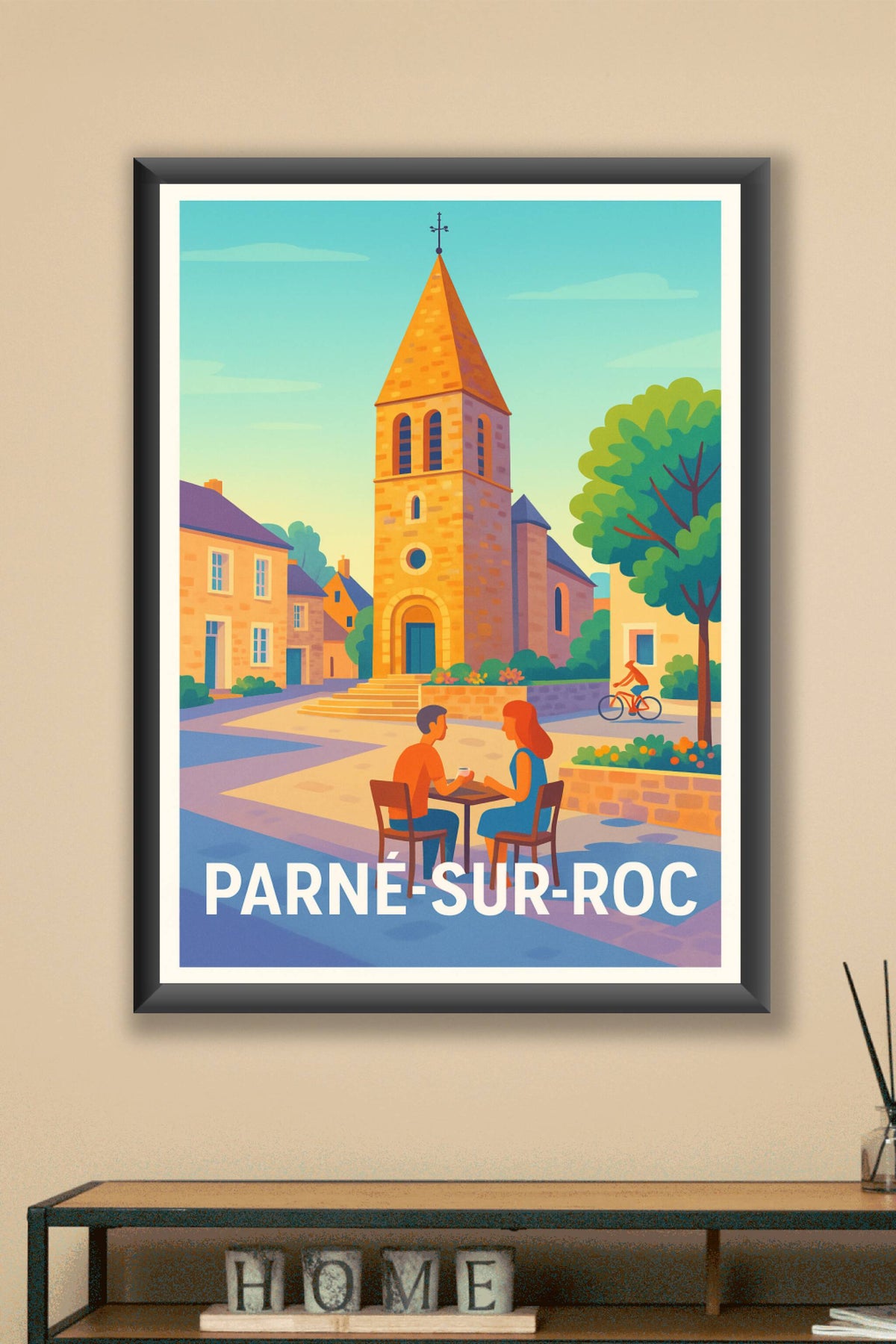 Affiche Parné-sur-Roc — Charme et douceur de vie en plein cœur du village · poster d'art de Parné-sur-Roc