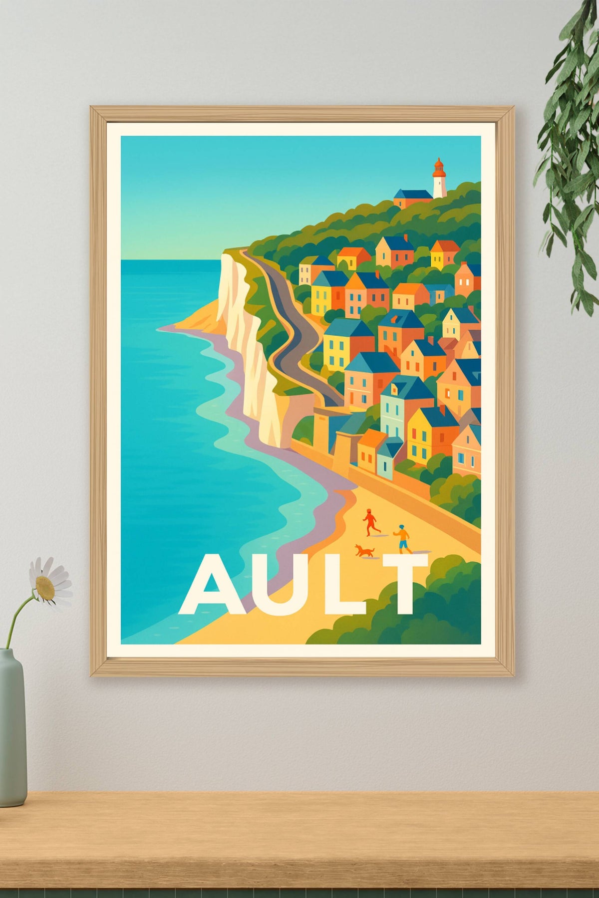 Affiche Ault — Charme côtier et couleurs éclatantes · poster d'art de Ault