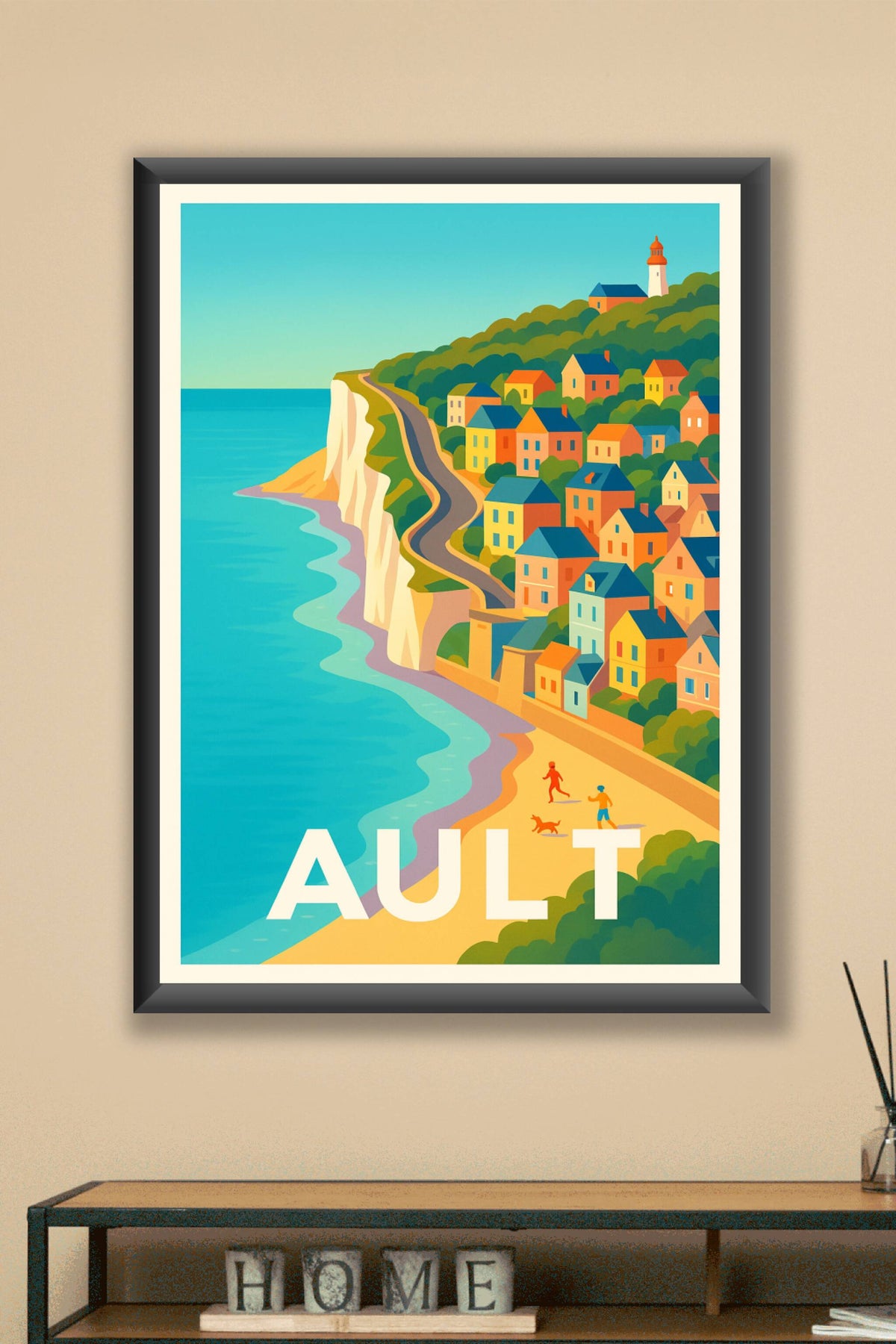 Affiche Ault — Charme côtier et couleurs éclatantes · poster d'art de Ault