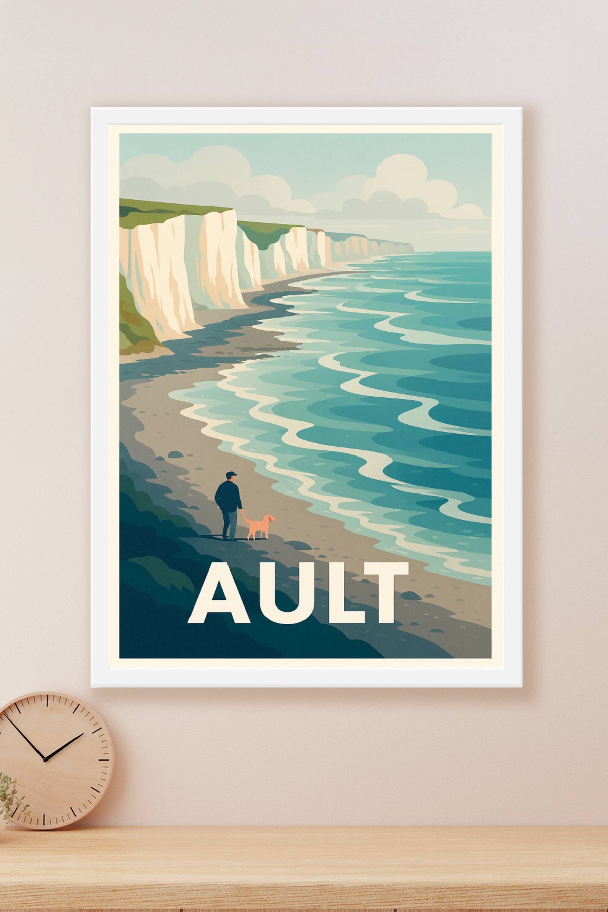 Affiche Ault — Promenade paisible sur la côte d'Albâtre · poster d'art de Ault