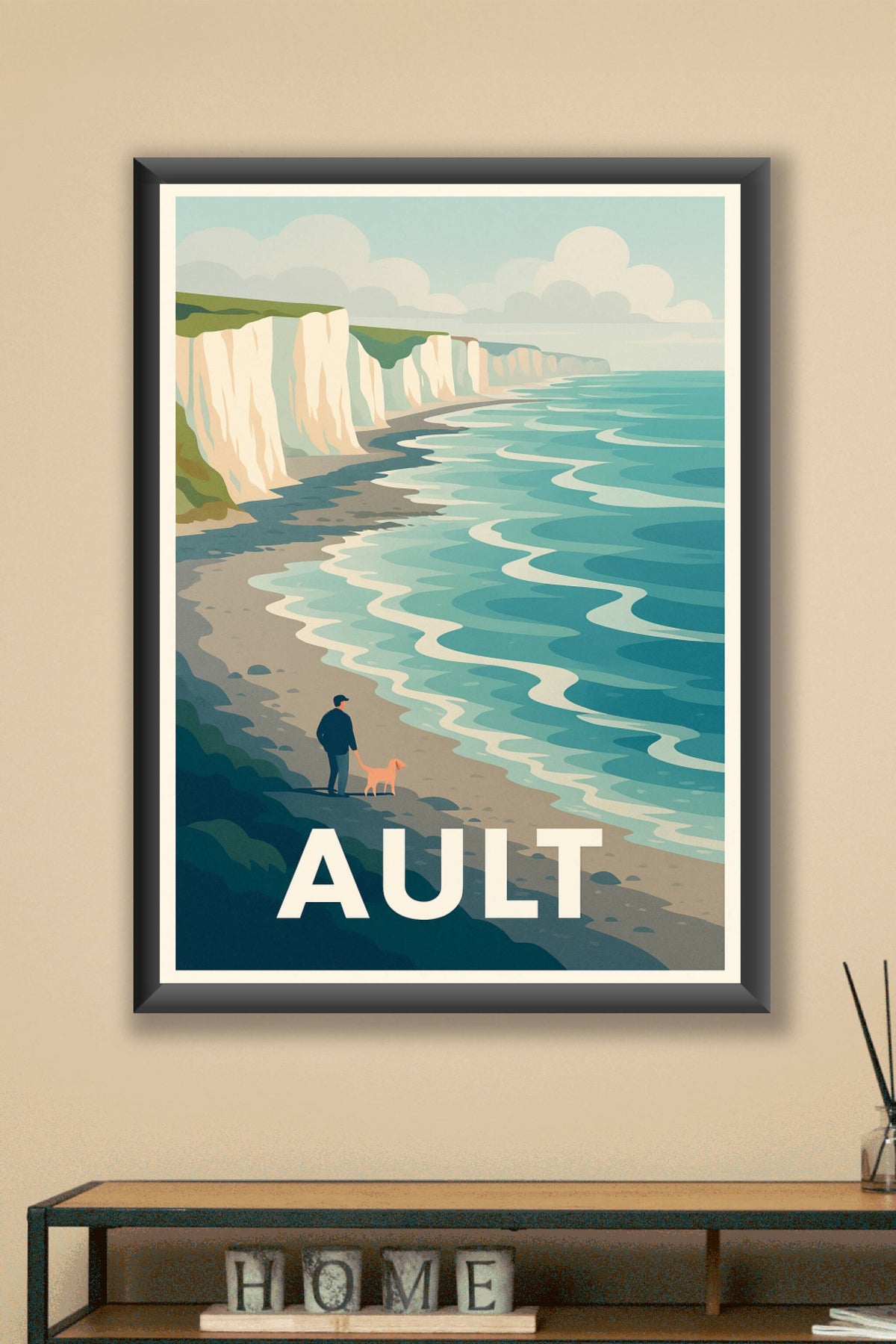 Affiche Ault — Promenade paisible sur la côte d'Albâtre · poster d'art de Ault