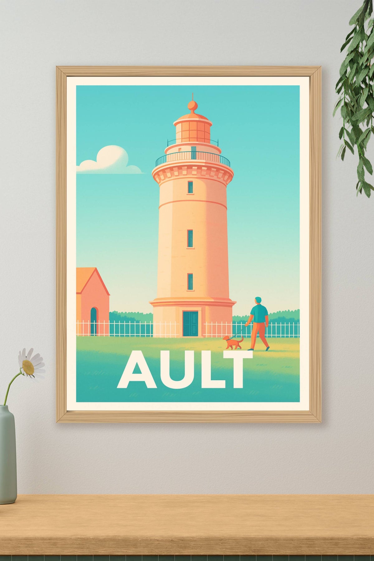 Affiche Ault — Charme côtier et lumière douce · poster d'art de Ault