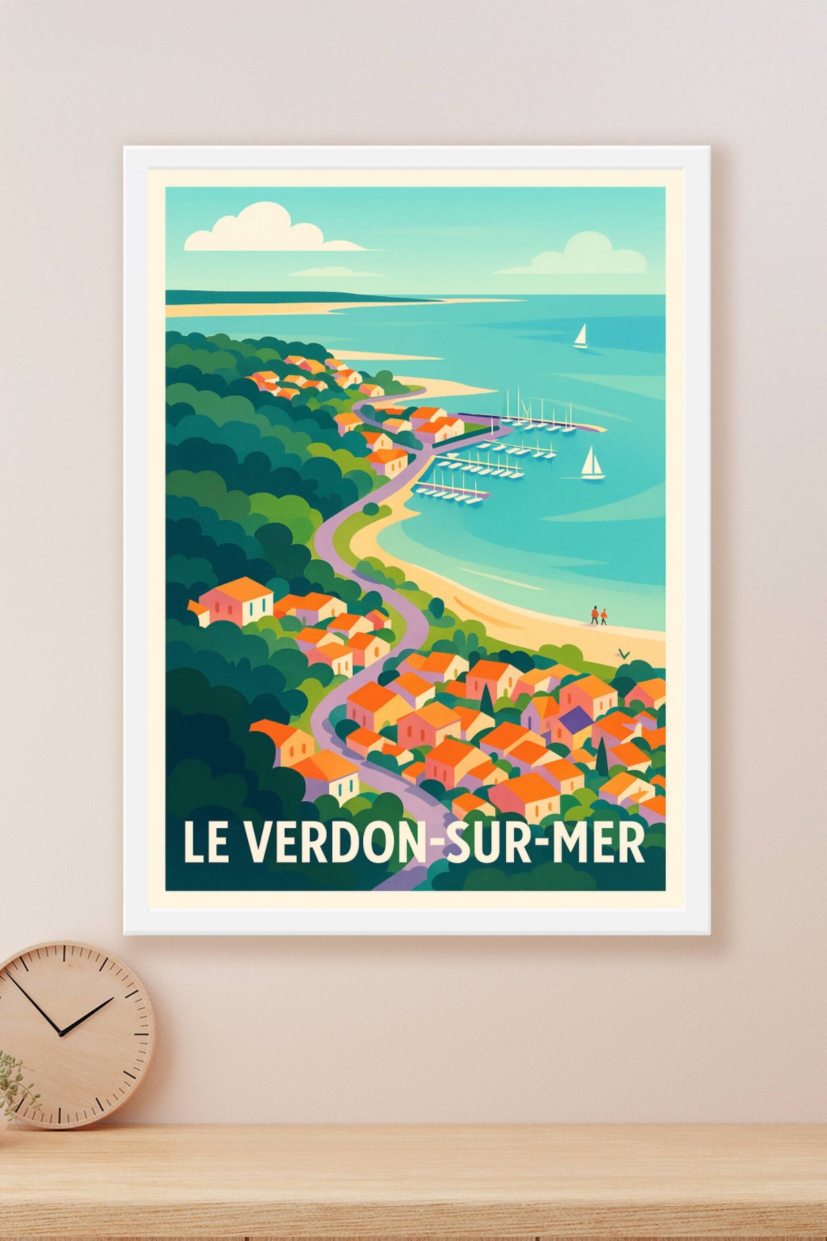 Affiche Le Verdon-sur-Mer — Charmante Escapade Côtière · poster d'art de Le Verdon-sur-Mer