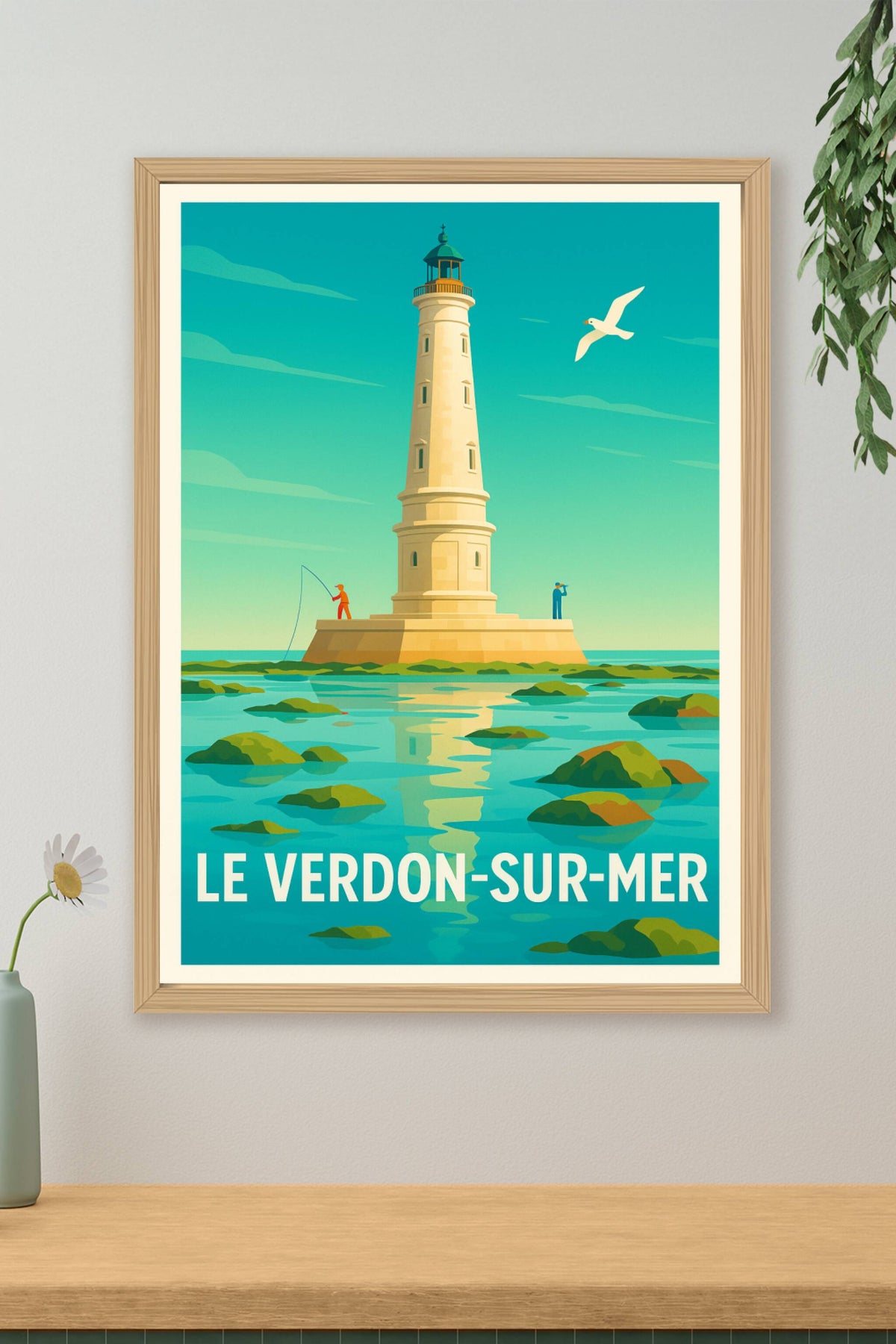 Affiche Le Verdon-sur-Mer — Charme marin et phare emblématique · poster d'art de Le Verdon-sur-Mer
