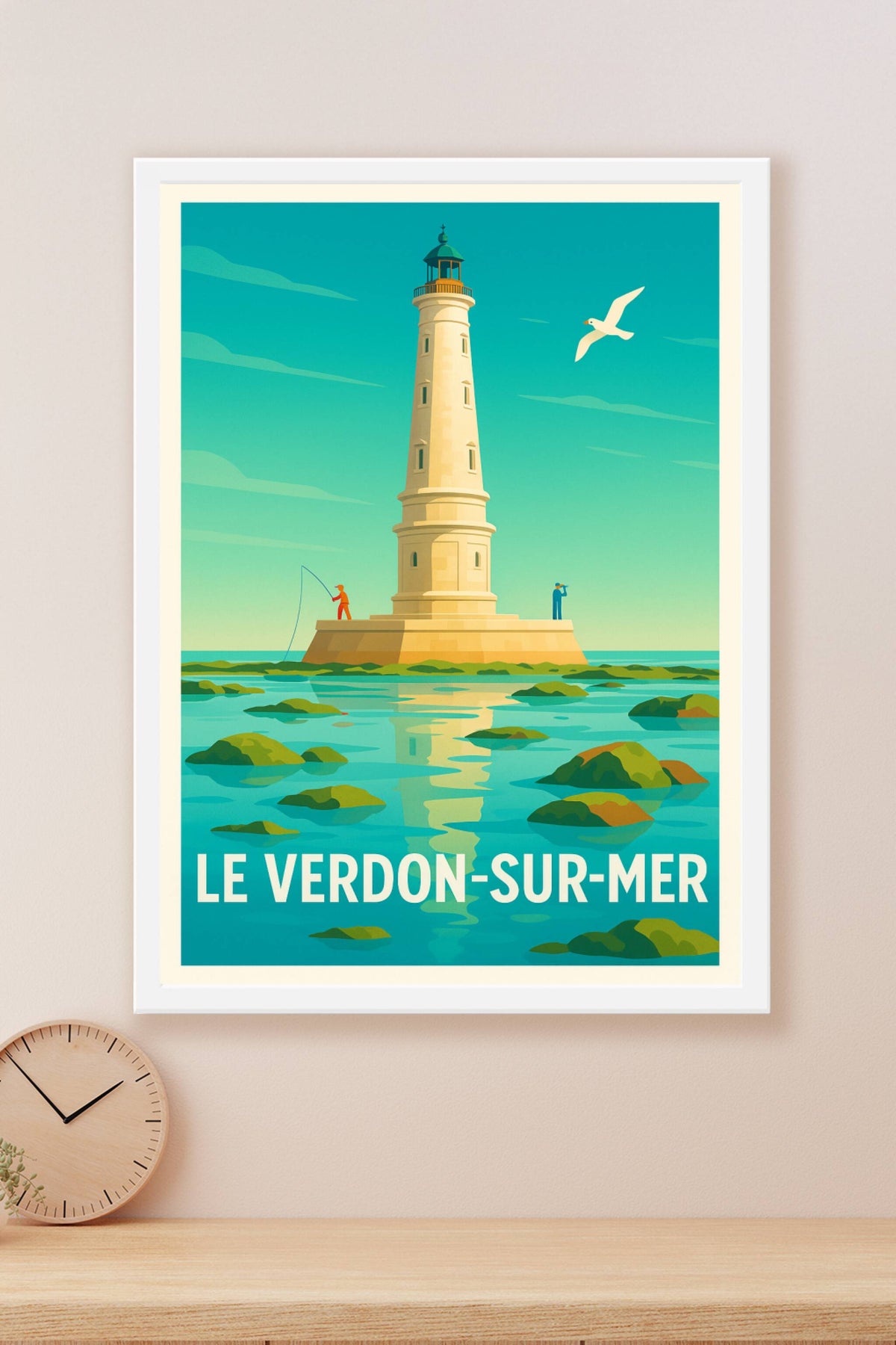 Affiche Le Verdon-sur-Mer — Charme marin et phare emblématique · poster d'art de Le Verdon-sur-Mer