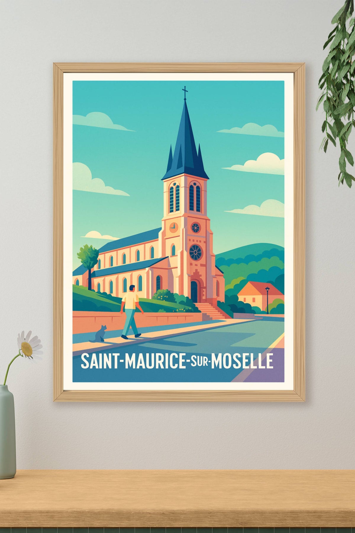 Affiche Saint-Maurice-sur-Moselle — Charme et sérénité d'un village authentique · poster d'art de Saint-Maurice-sur-Moselle