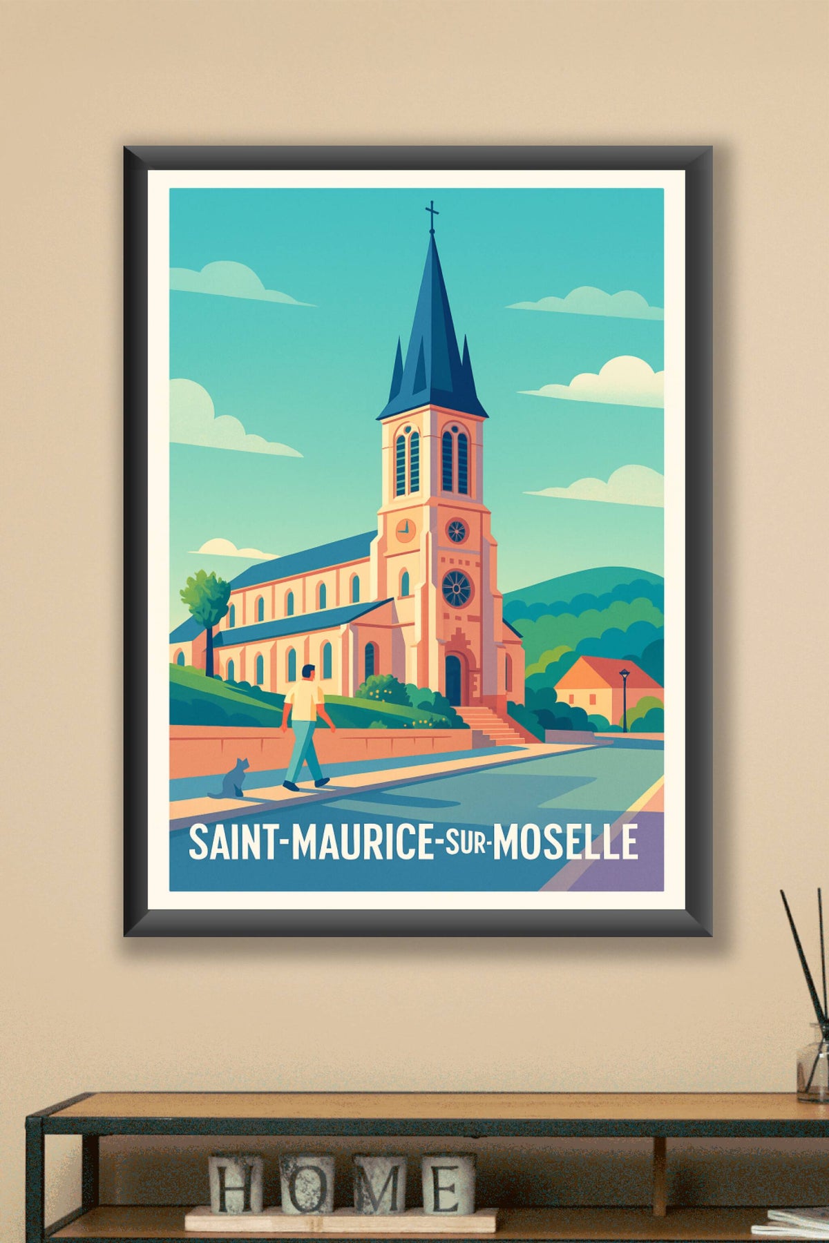 Affiche Saint-Maurice-sur-Moselle — Charme et sérénité d'un village authentique · poster d'art de Saint-Maurice-sur-Moselle