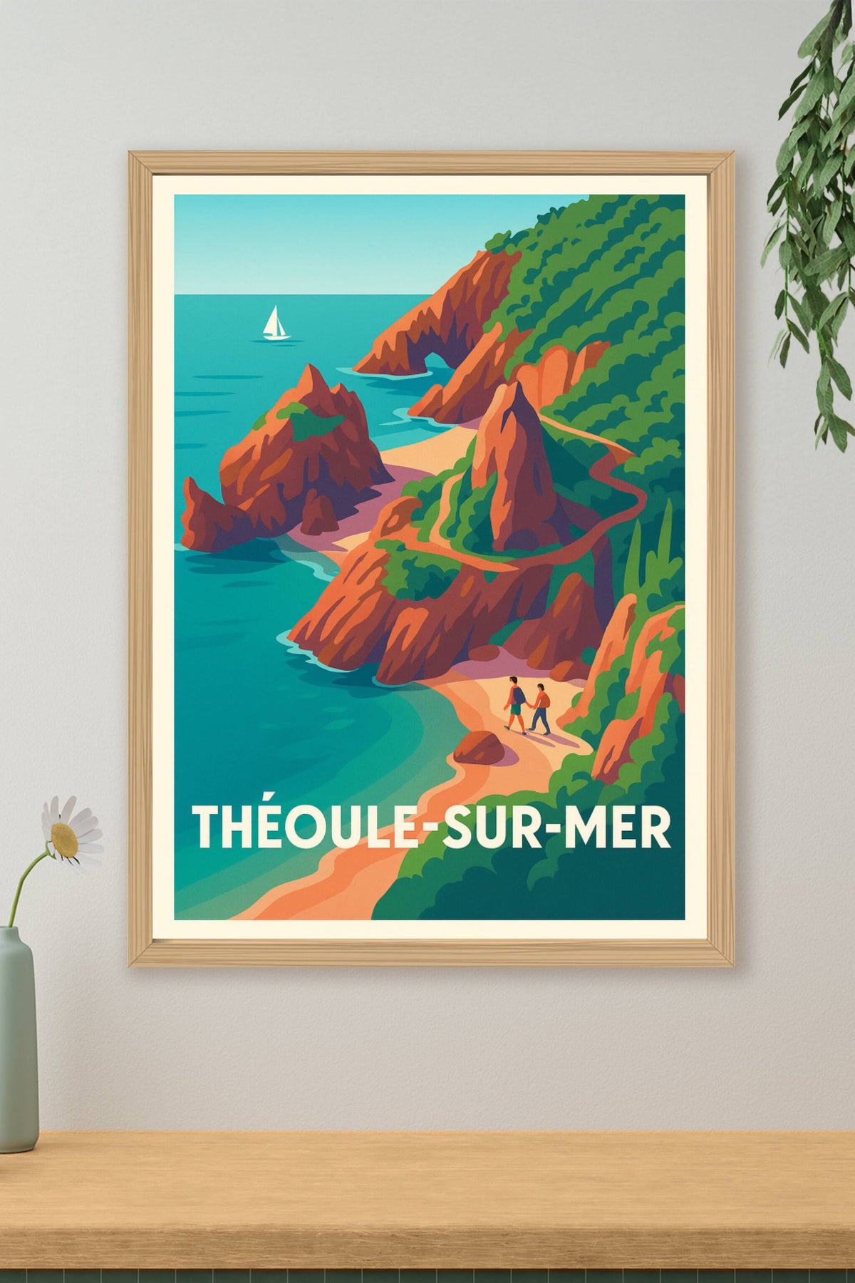 Affiche Théoule-sur-Mer — Évasion Méditerranéenne Authentique · poster d'art de Théoule-sur-Mer