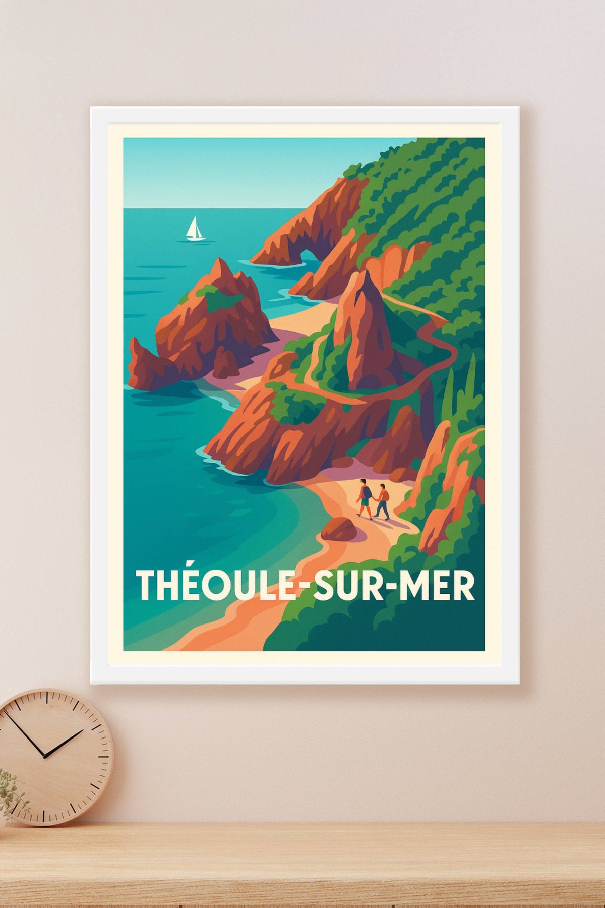 Affiche Théoule-sur-Mer — Évasion Méditerranéenne Authentique · poster d'art de Théoule-sur-Mer
