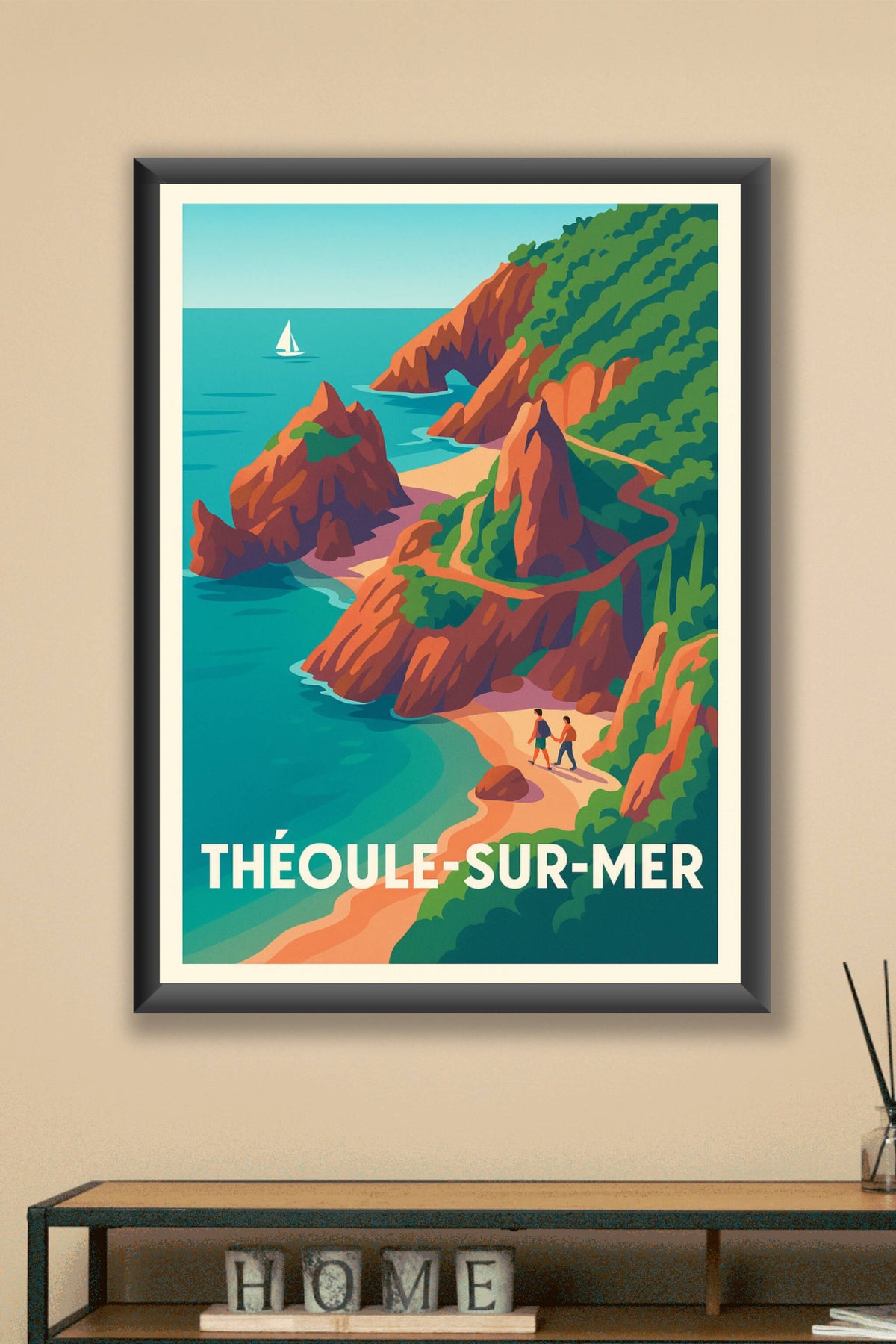 Affiche Théoule-sur-Mer — Évasion Méditerranéenne Authentique · poster d'art de Théoule-sur-Mer