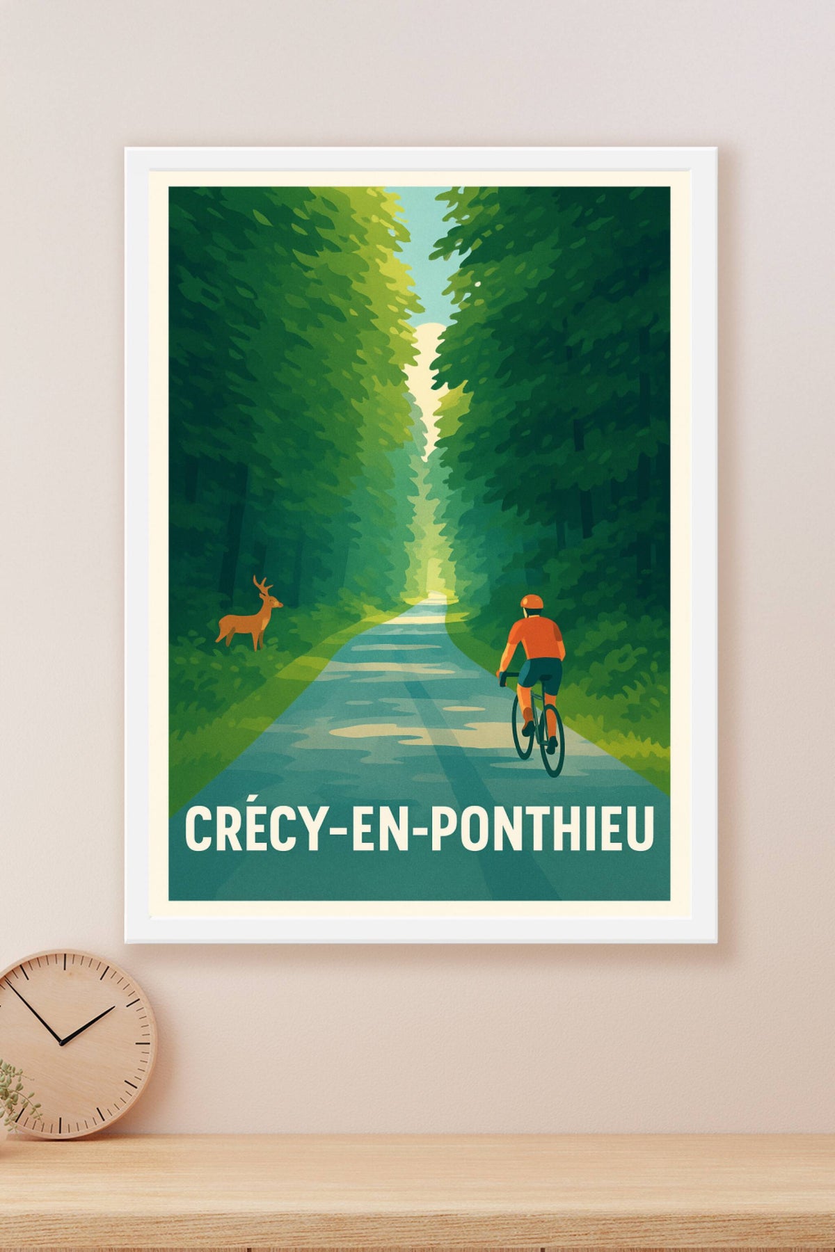 Affiche Crécy-en-Ponthieu — Évasion cycliste en pleine nature · poster d'art de Crécy-en-Ponthieu