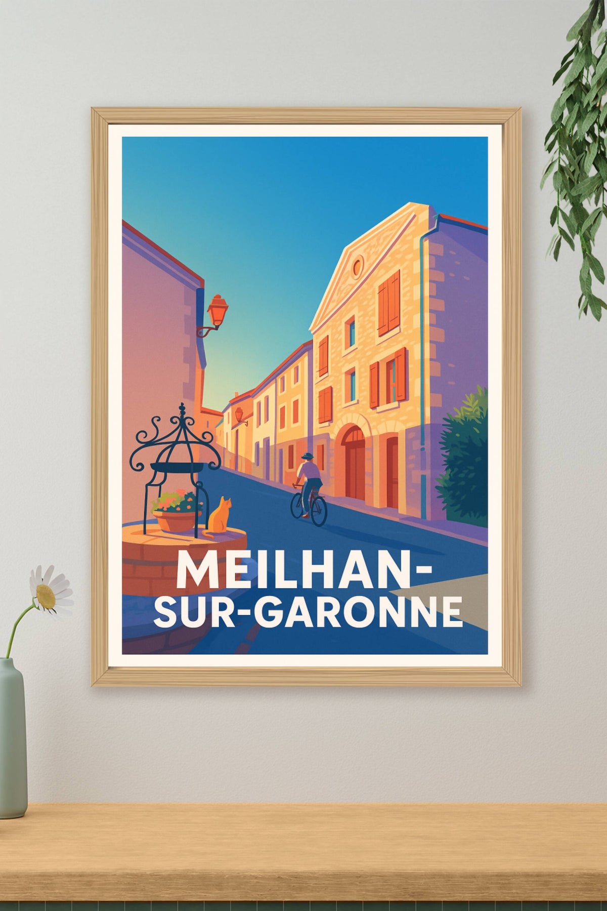 Affiche Meilhan-sur-Garonne — Charme et douceur de vivre en bord de Garonne · poster d'art de Meilhan-sur-Garonne