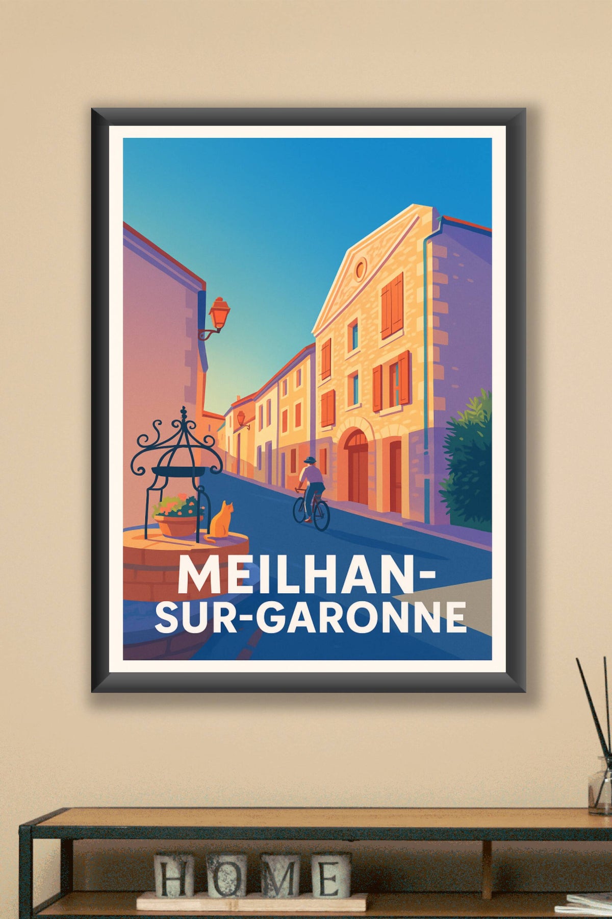 Affiche Meilhan-sur-Garonne — Charme et douceur de vivre en bord de Garonne · poster d'art de Meilhan-sur-Garonne