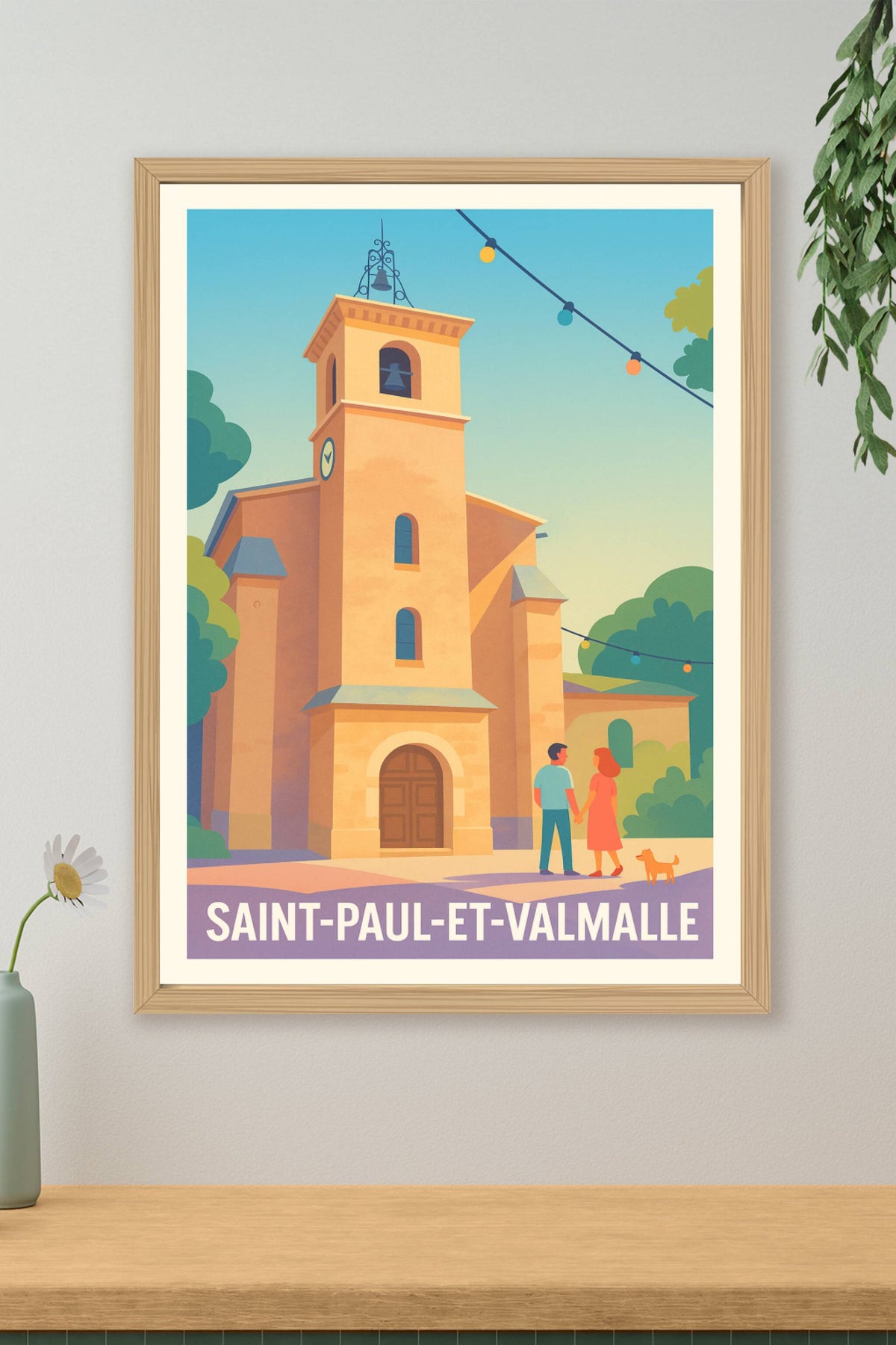 Affiche Saint-Paul-et-Valmalle — Charme et Sérénité Provençale · poster d'art de Saint-Paul-et-Valmalle