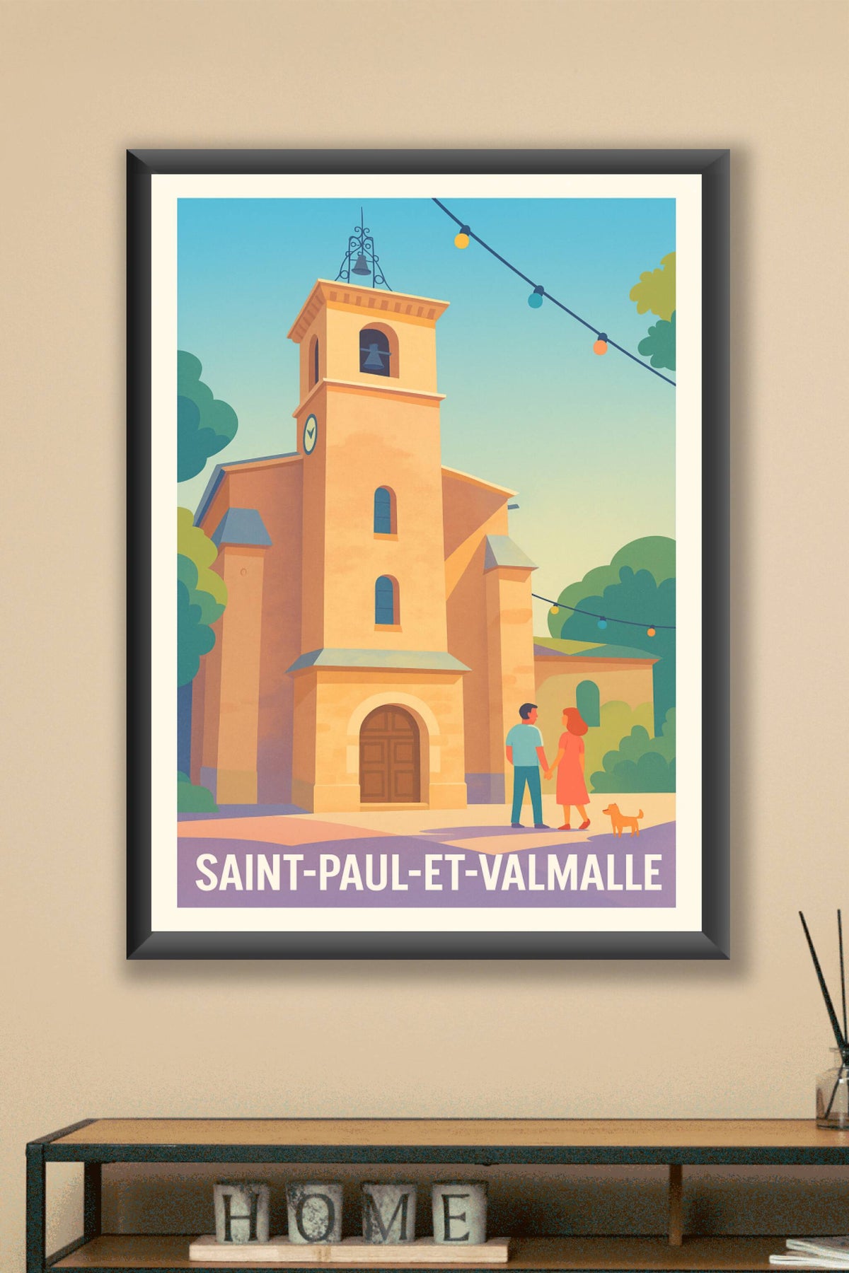 Affiche Saint-Paul-et-Valmalle — Charme et Sérénité Provençale · poster d'art de Saint-Paul-et-Valmalle