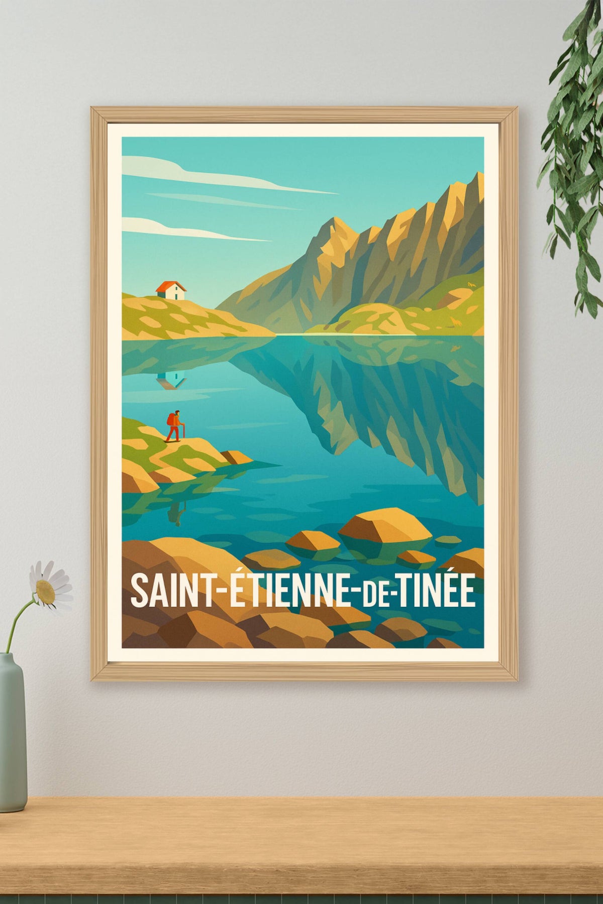 Affiche Saint-Étienne-de-Tinée — Évasion et sérénité en montagne · poster d'art de Saint-Étienne-de-Tinée