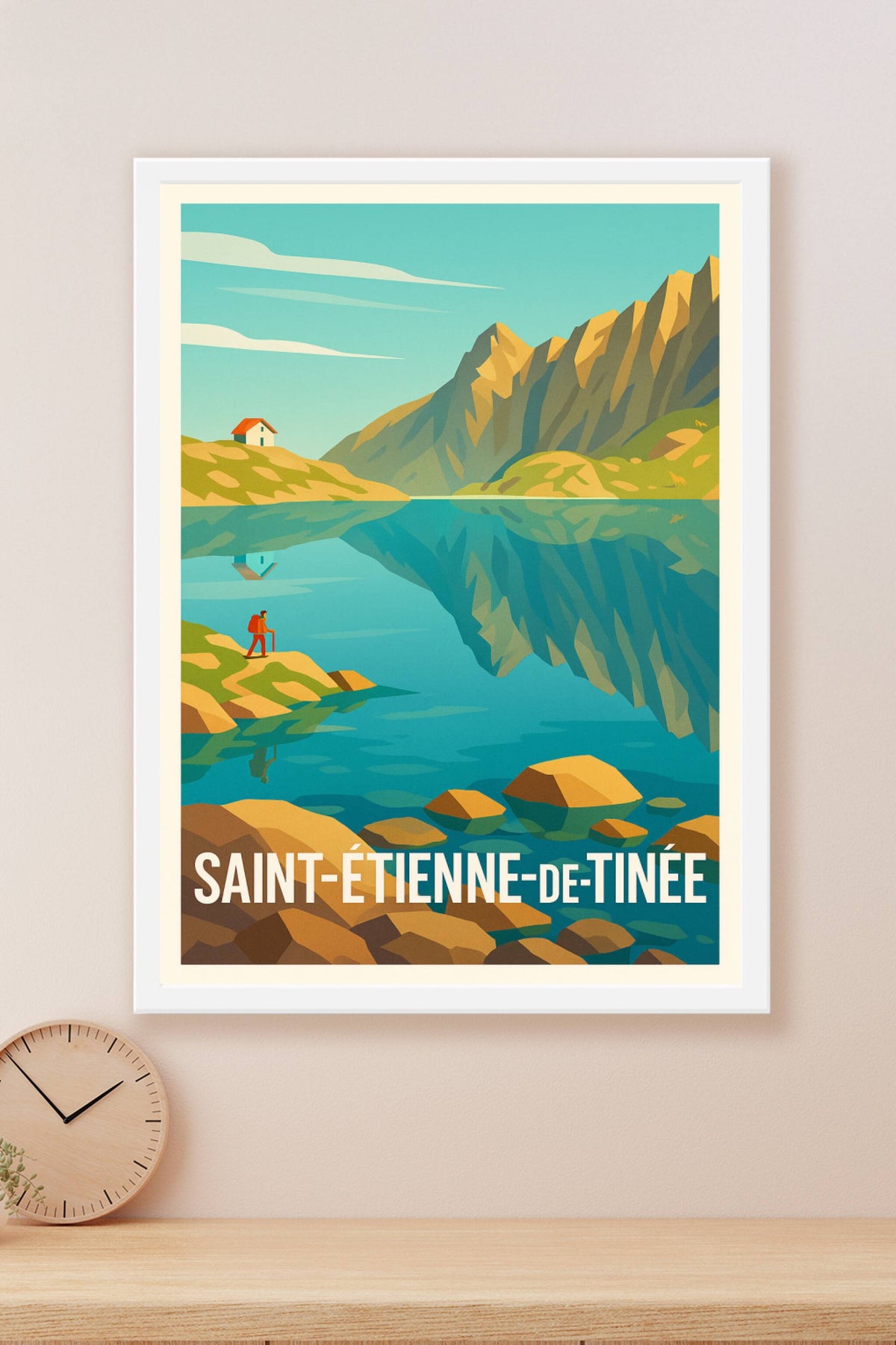 Affiche Saint-Étienne-de-Tinée — Évasion et sérénité en montagne · poster d'art de Saint-Étienne-de-Tinée