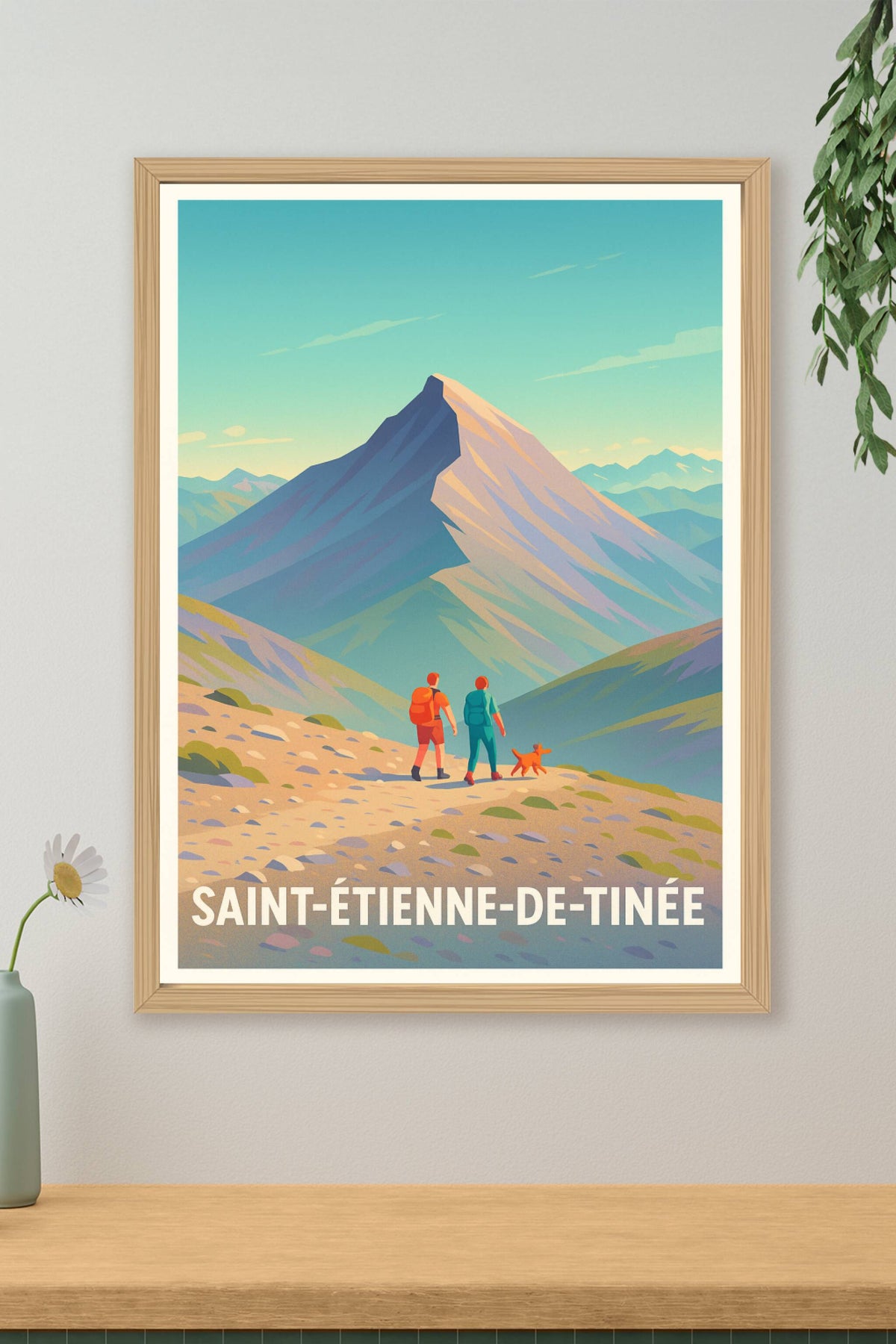 Affiche Saint-Étienne-de-Tinée — L'appel des montagnes majestueuses · poster d'art de Saint-Étienne-de-Tinée