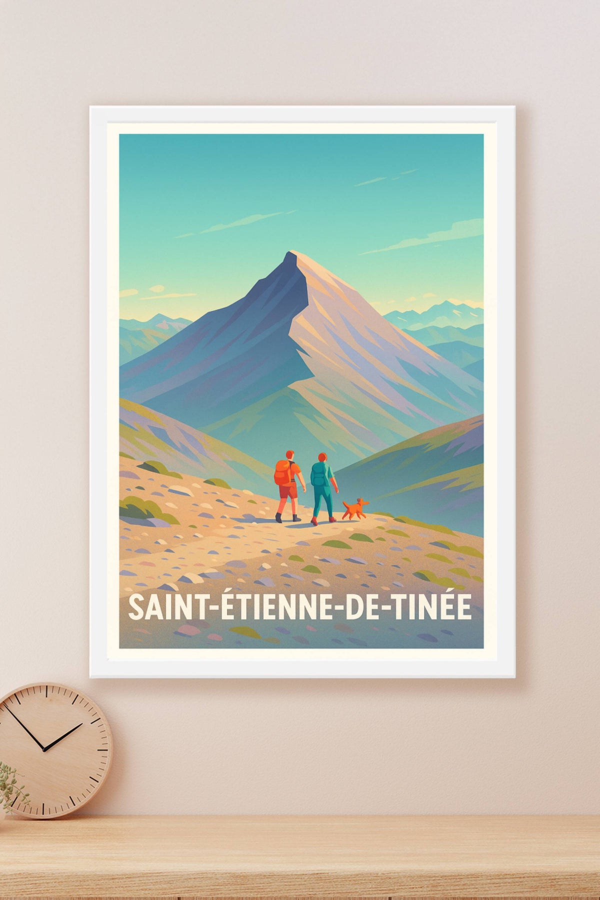 Affiche Saint-Étienne-de-Tinée — L'appel des montagnes majestueuses · poster d'art de Saint-Étienne-de-Tinée