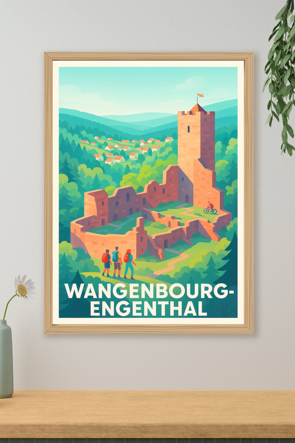 Affiche Wangenbourg-Engenthal — Nature et histoire au cœur des Vosges · poster d'art de Wangenbourg-Engenthal