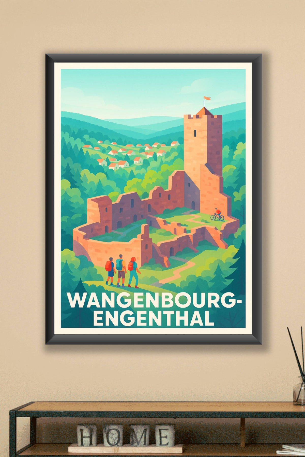 Affiche Wangenbourg-Engenthal — Nature et histoire au cœur des Vosges · poster d'art de Wangenbourg-Engenthal