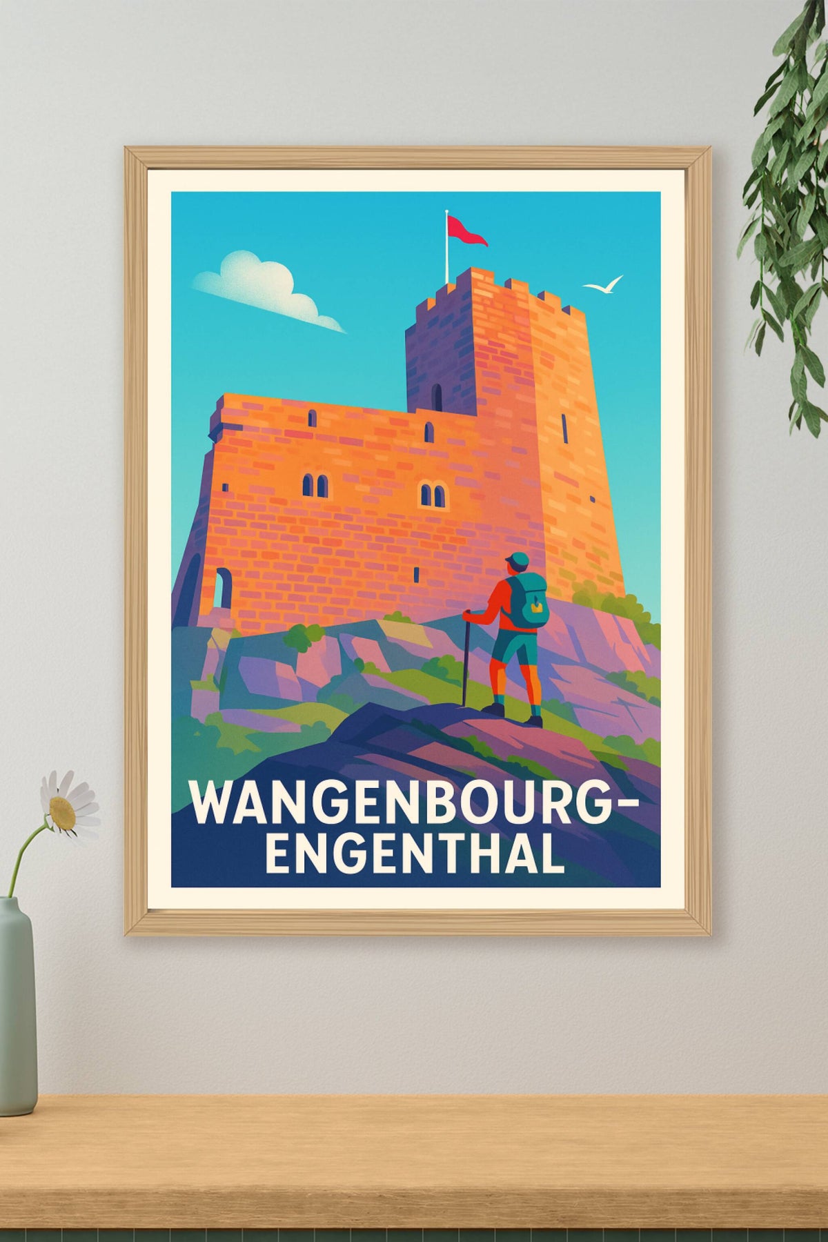 Affiche Wangenbourg-Engenthal — Aventure et patrimoine au sommet · poster d'art de Wangenbourg-Engenthal