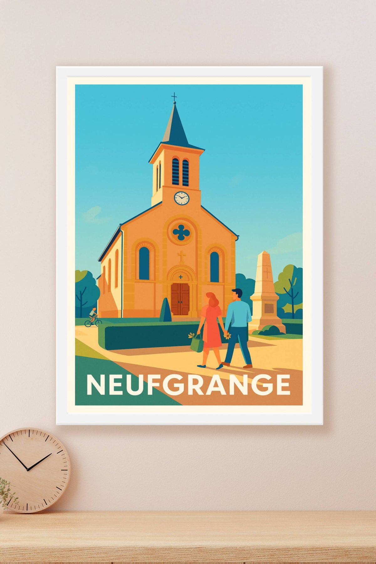 Affiche Neufgrange — Charme paisible et patrimoine authentique · poster d'art de Neufgrange