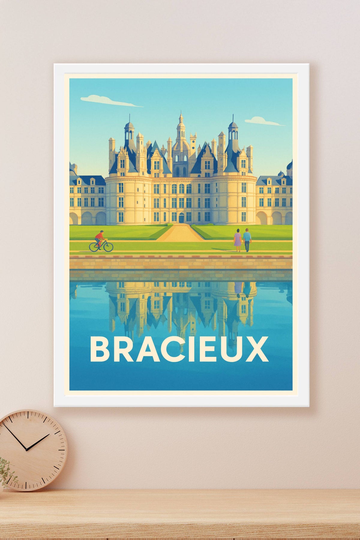 Affiche Bracieux — L'élégance du château Renaissance · poster d'art de Bracieux