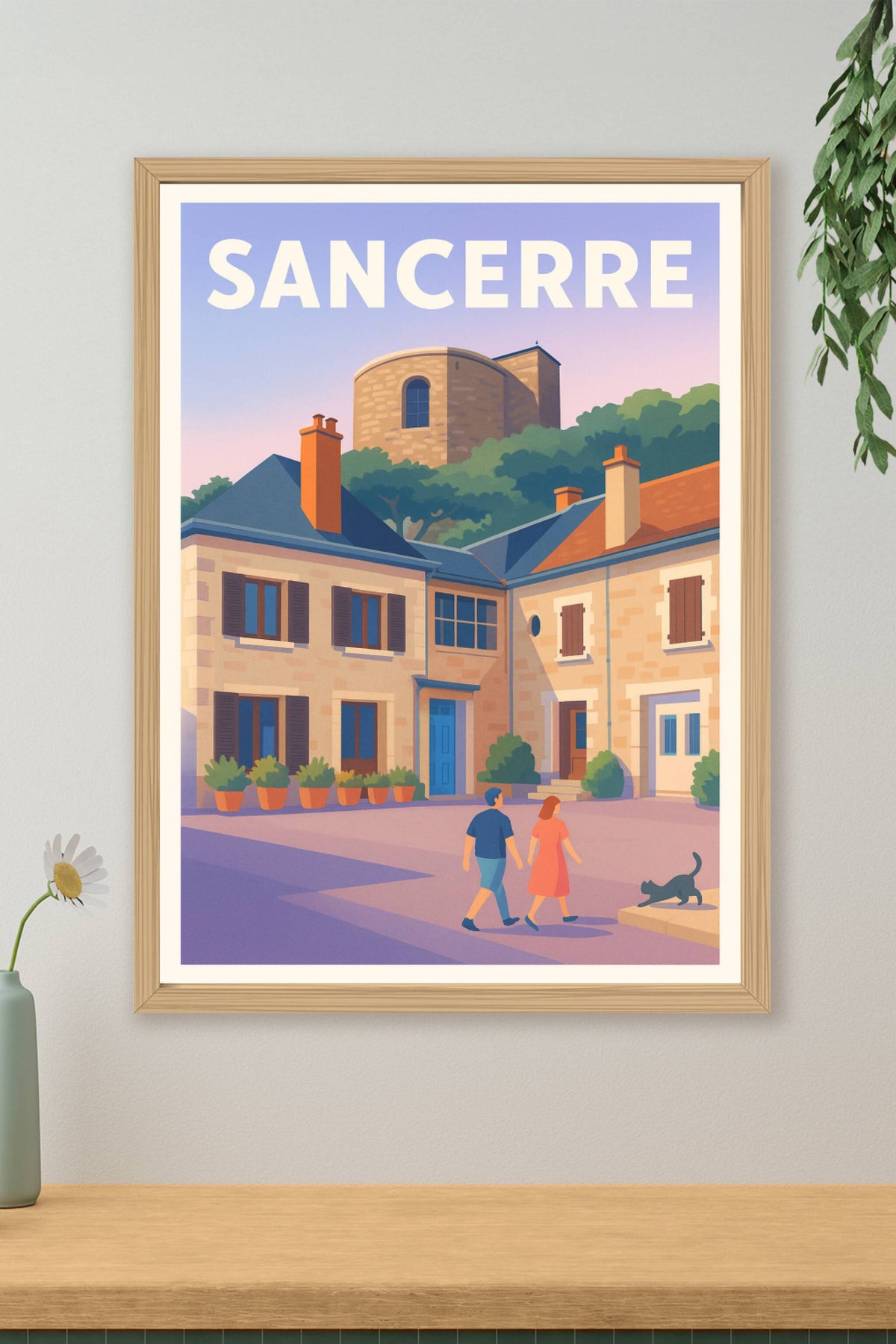 Affiche Sancerre — Charme et douceur d'une ville d'exception · poster d'art de Sancerre