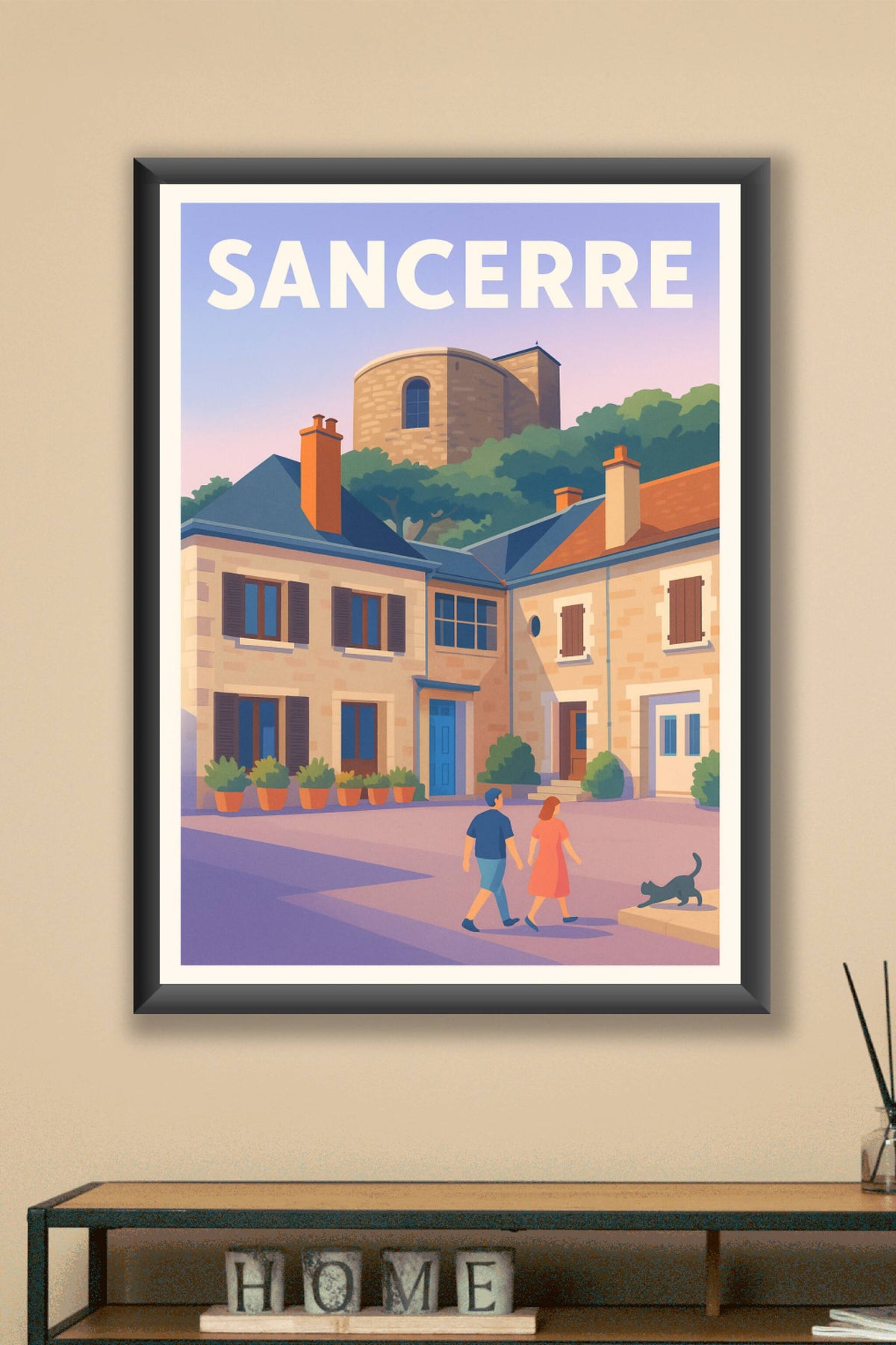 Affiche Sancerre — Charme et douceur d'une ville d'exception · poster d'art de Sancerre