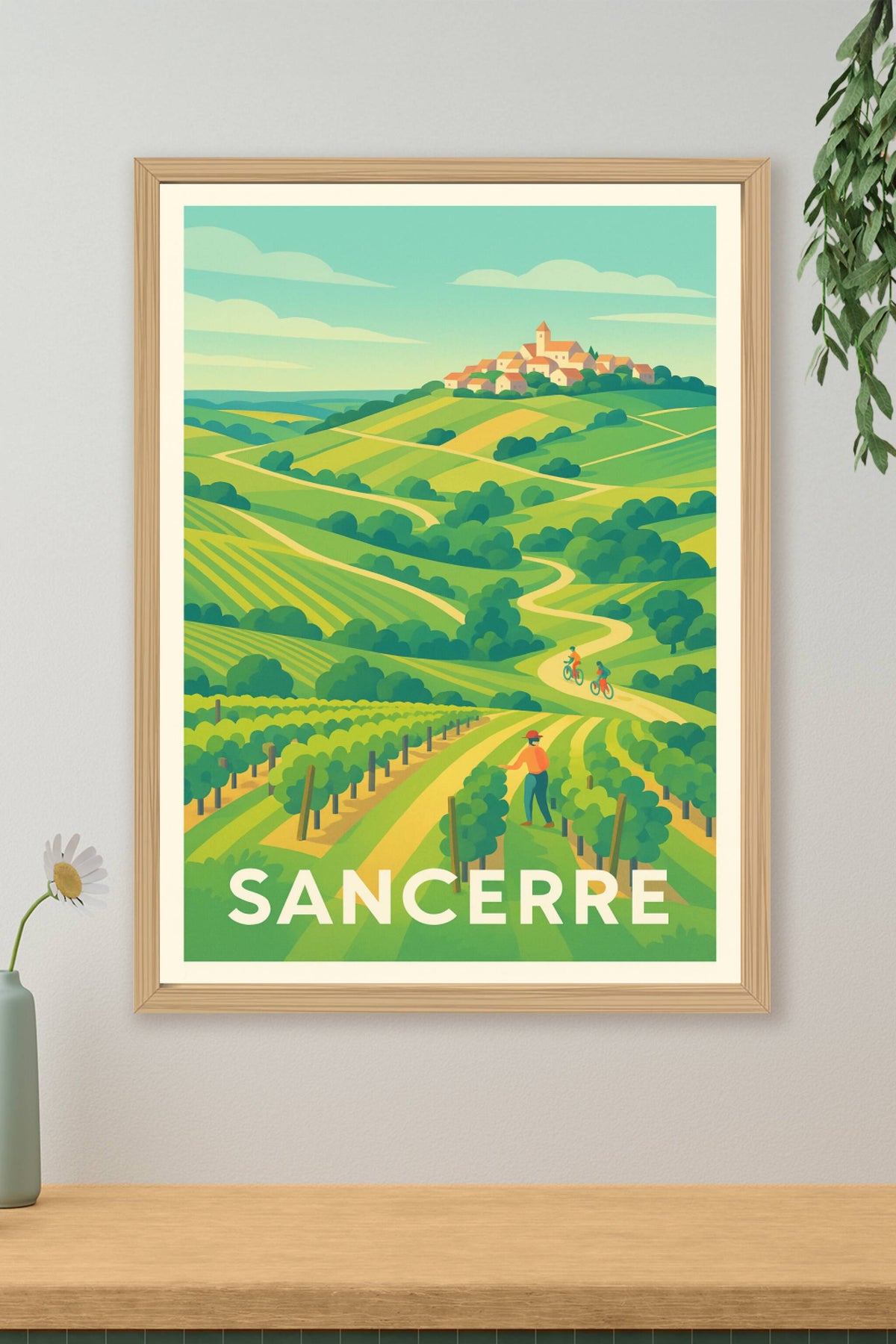Affiche Sancerre — Charme bucolique et vignobles d’exception · poster d'art de Sancerre