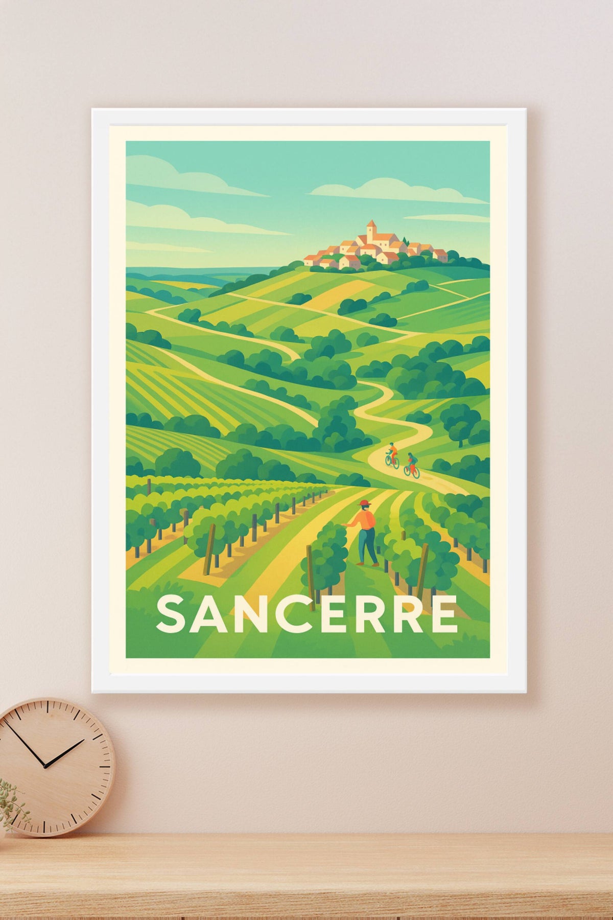 Affiche Sancerre — Charme bucolique et vignobles d’exception · poster d'art de Sancerre