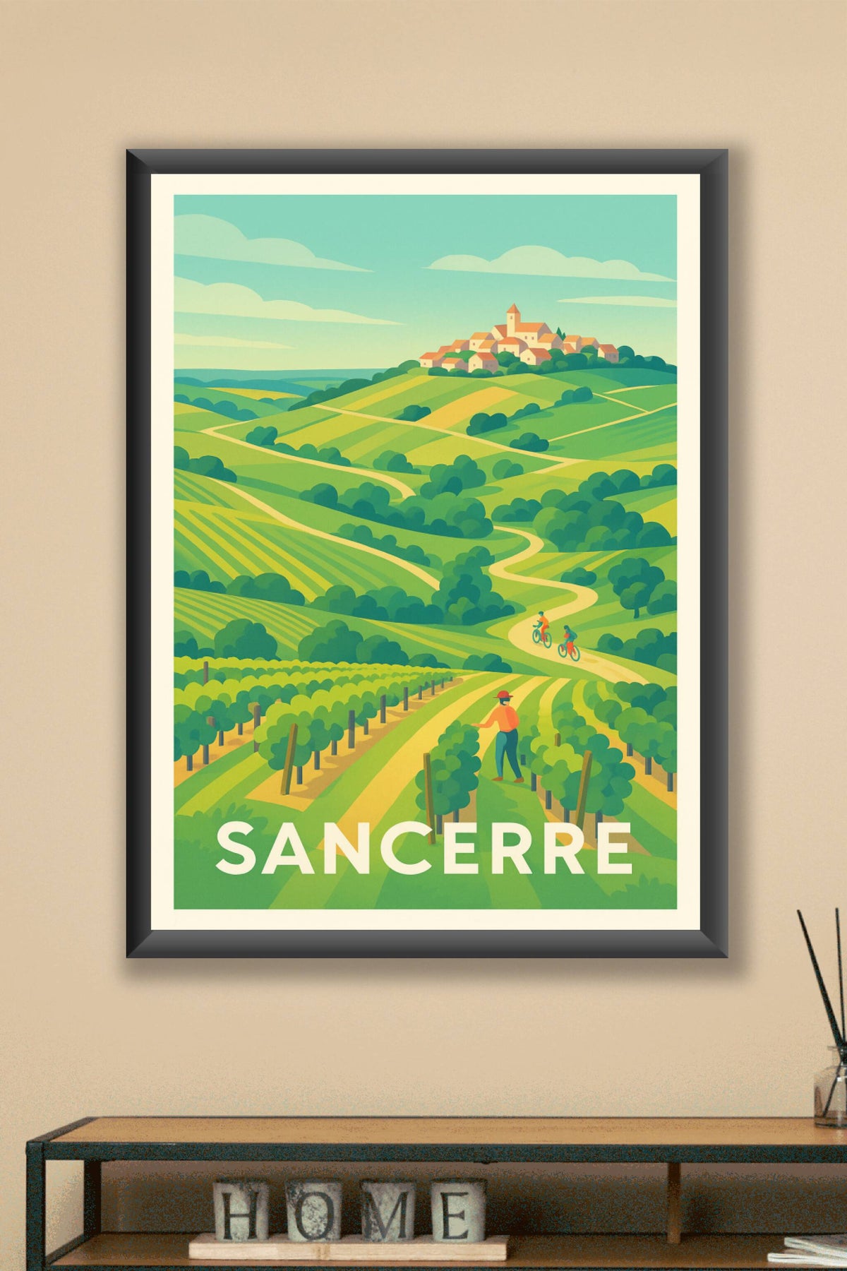 Affiche Sancerre — Charme bucolique et vignobles d’exception · poster d'art de Sancerre