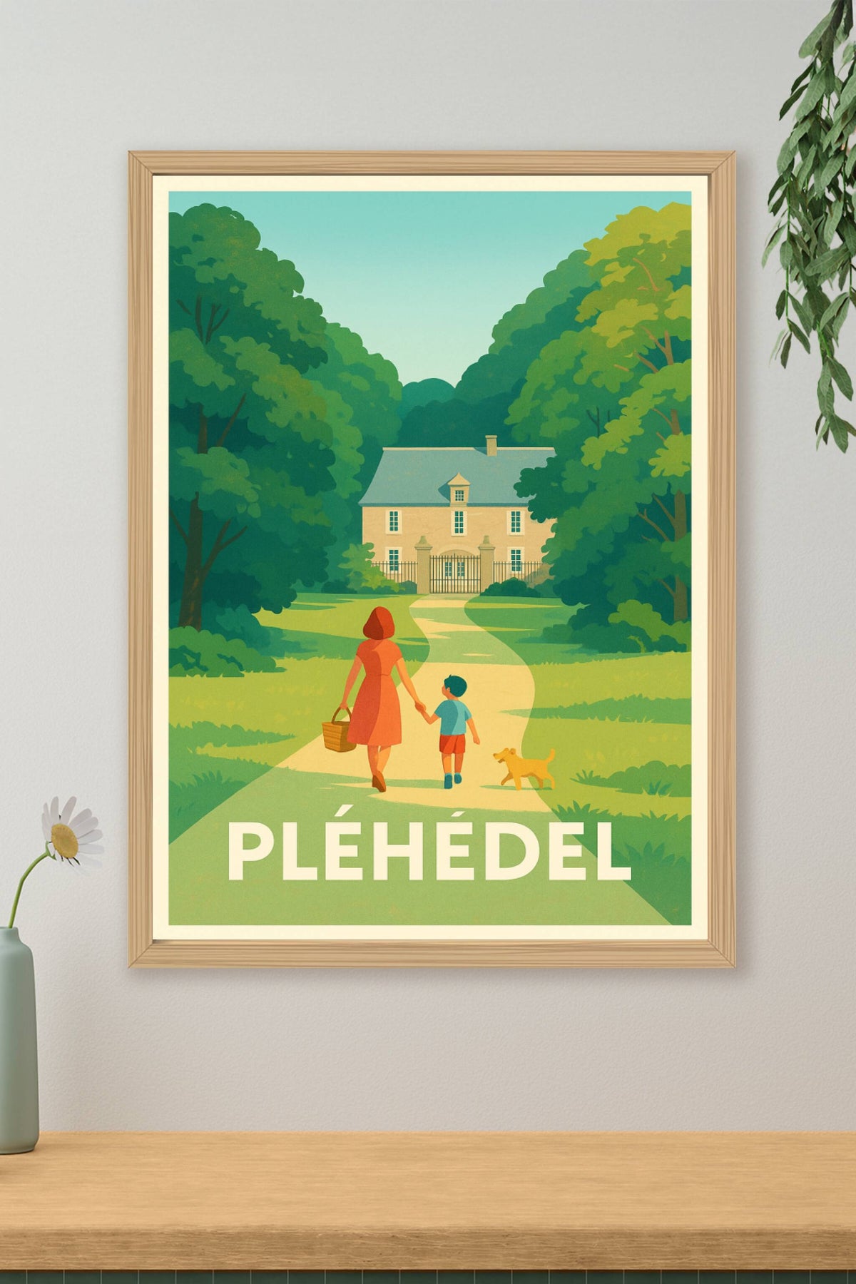 Affiche Pléhédel — Balade champêtre en toute sérénité · poster d'art de Pléhédel